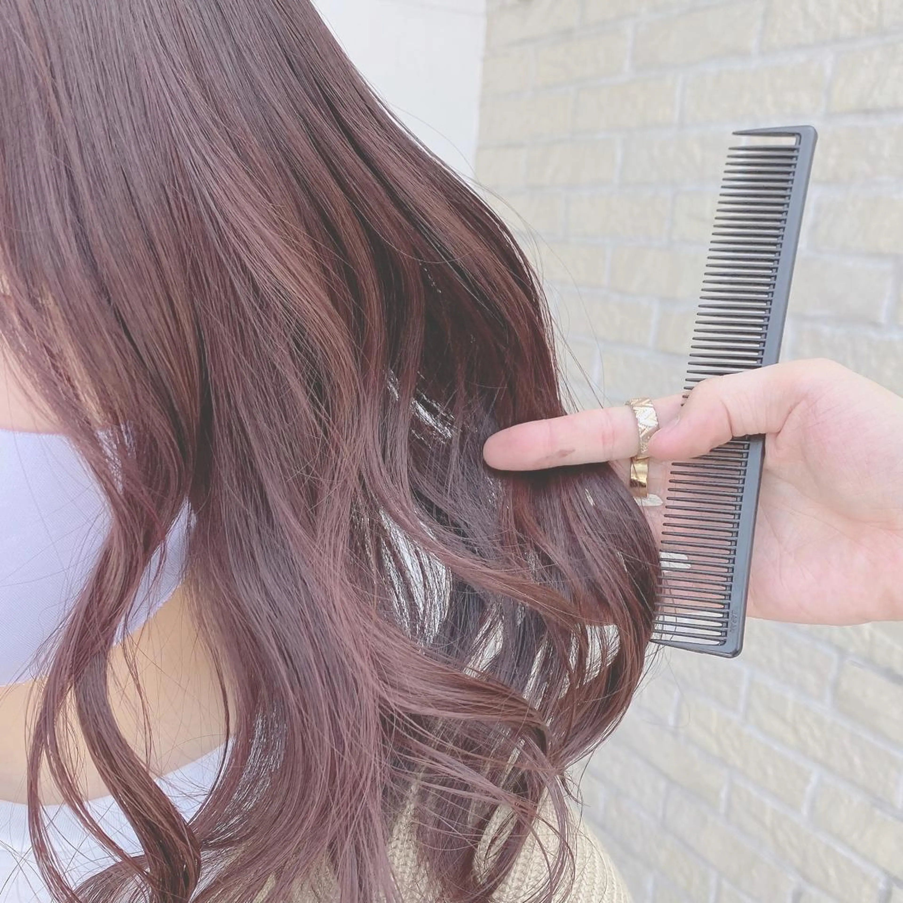 セミロング カラー 艶髪レイヤー屋さん 大澤竜馬のヘアスタイル