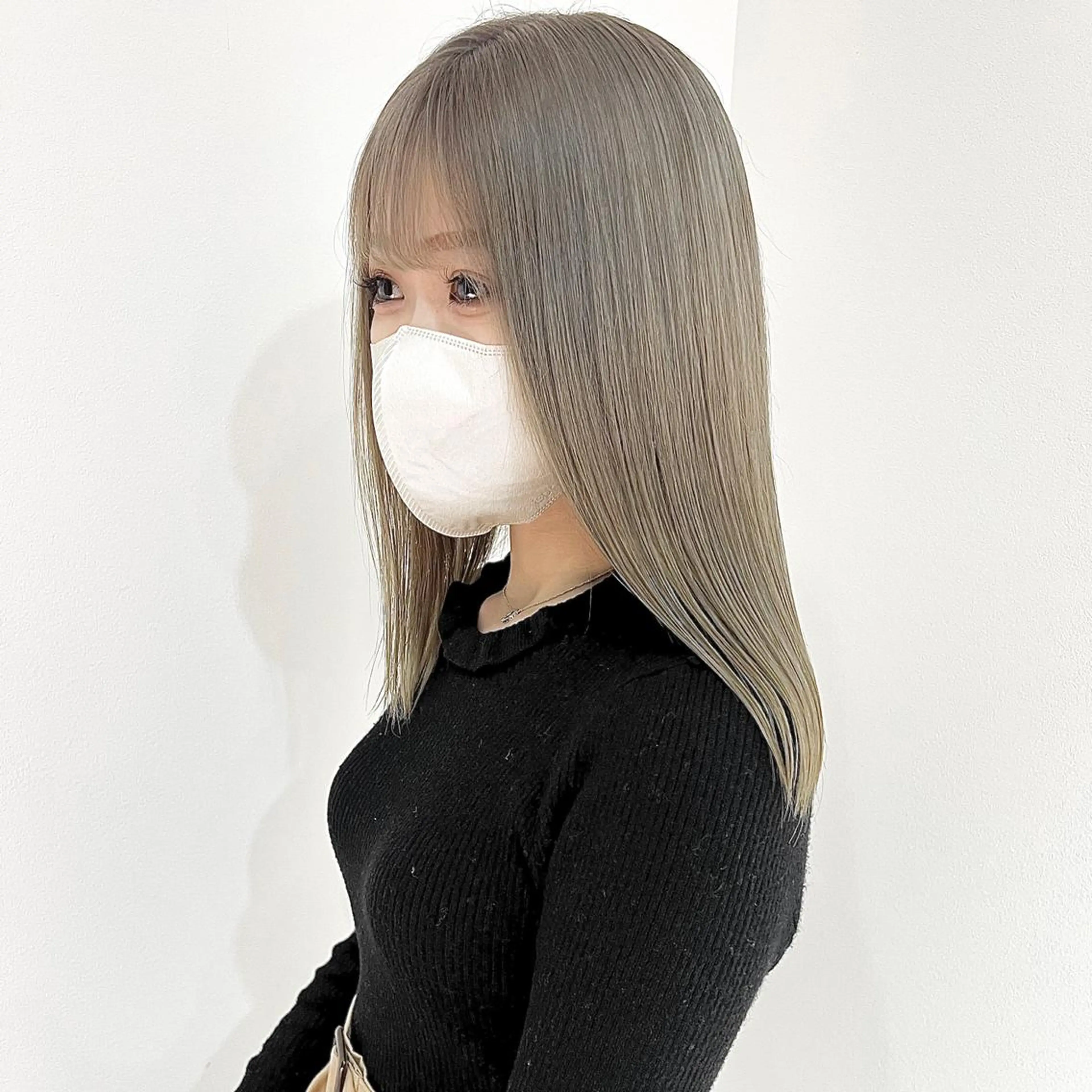 セミロング カット ヘアカラー トリートメント 梅田/韓国ヘア/ エクステ🤖ヒナのヘアスタイル