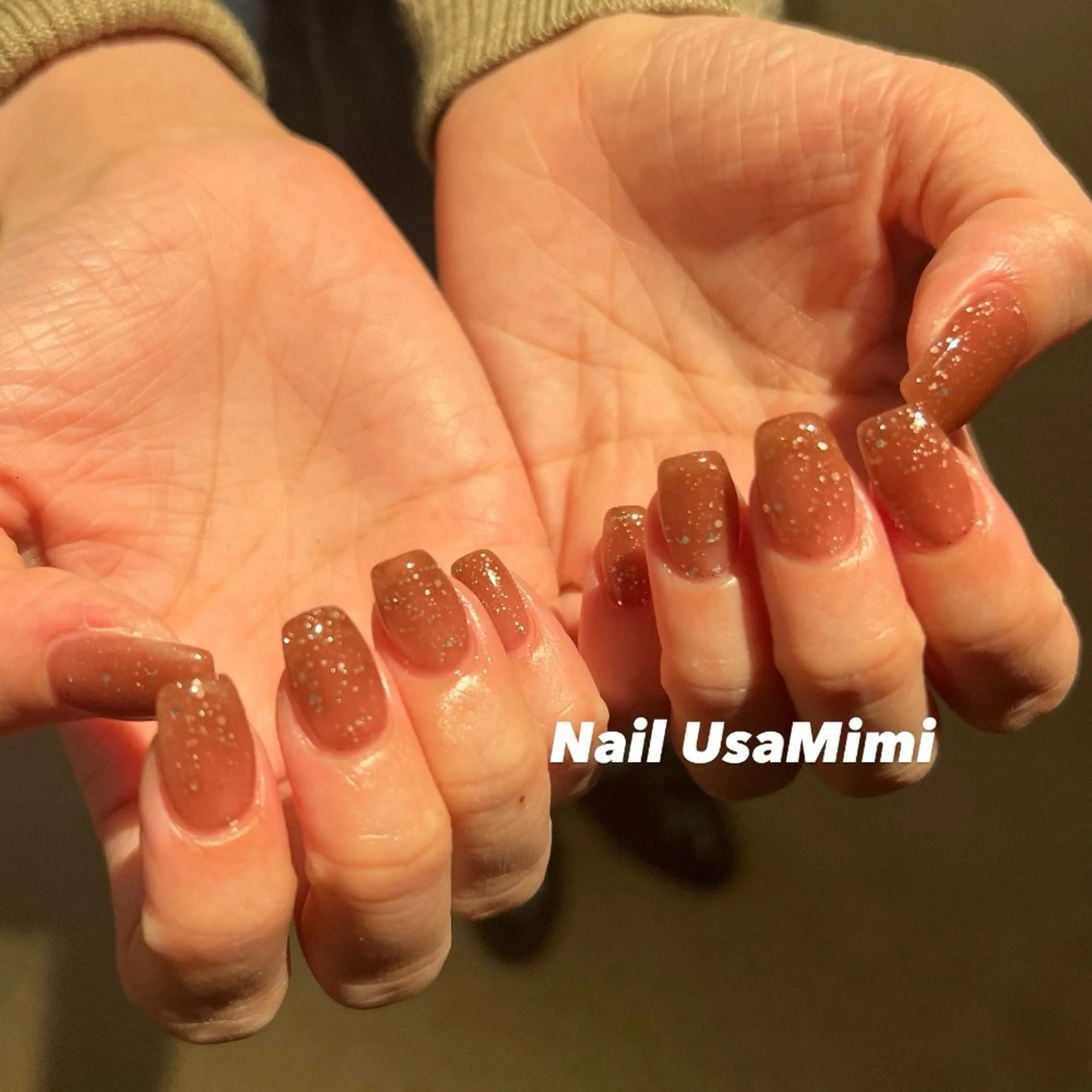 ネイル ジェルネイル マグネットネイル 持ち込み ワンカラーネイル パラジェル 本町ネイルNail UsaMimiのネイルデザイン