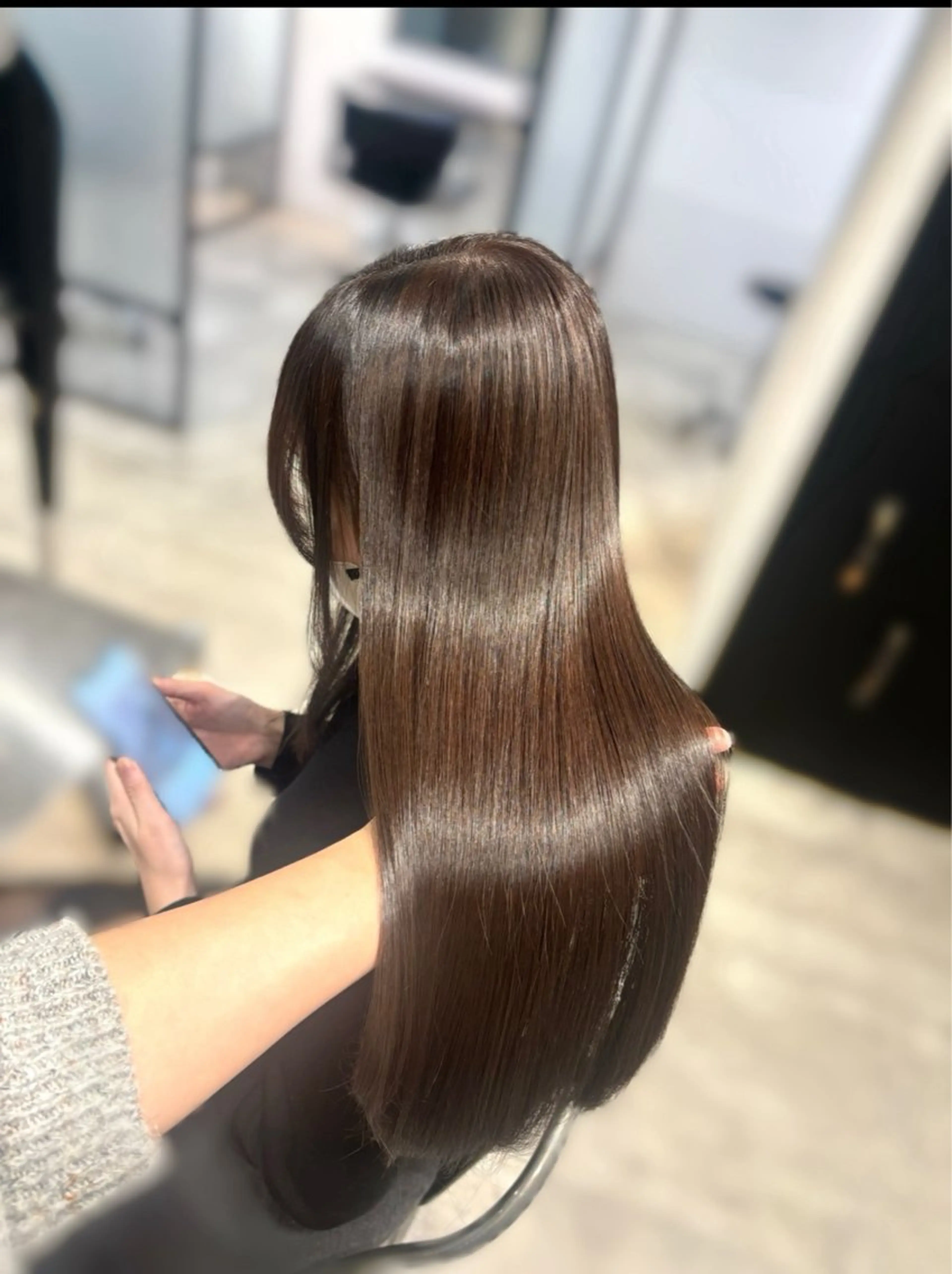 ロング 髪質改善 トリートメント 縮毛矯正 トリートメント 髪質改善♡ 保坂汐音のヘアスタイル