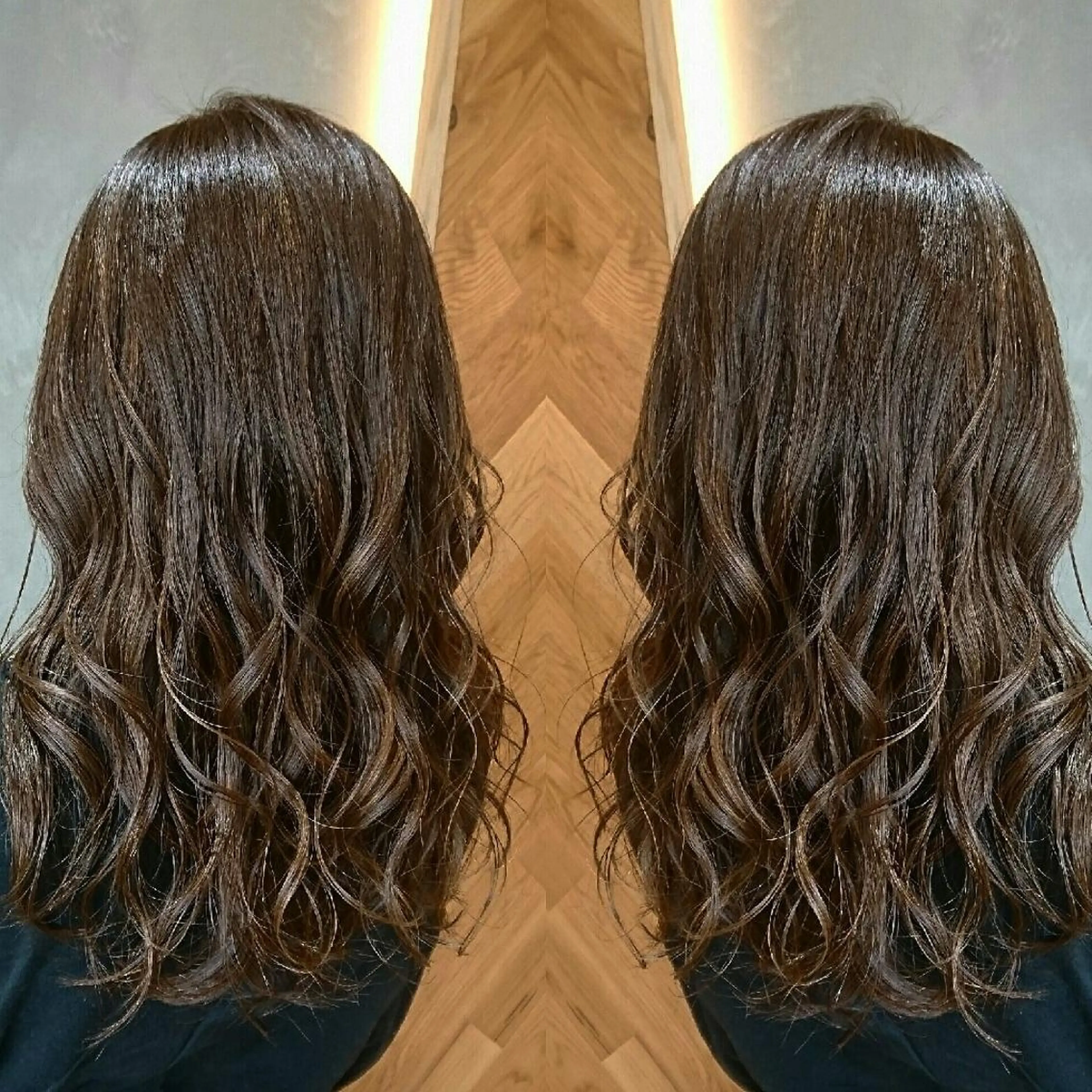 ロング カラー ヘアアレンジ ブラウンカラー youres センター南所属・今満 精二のヘアスタイル