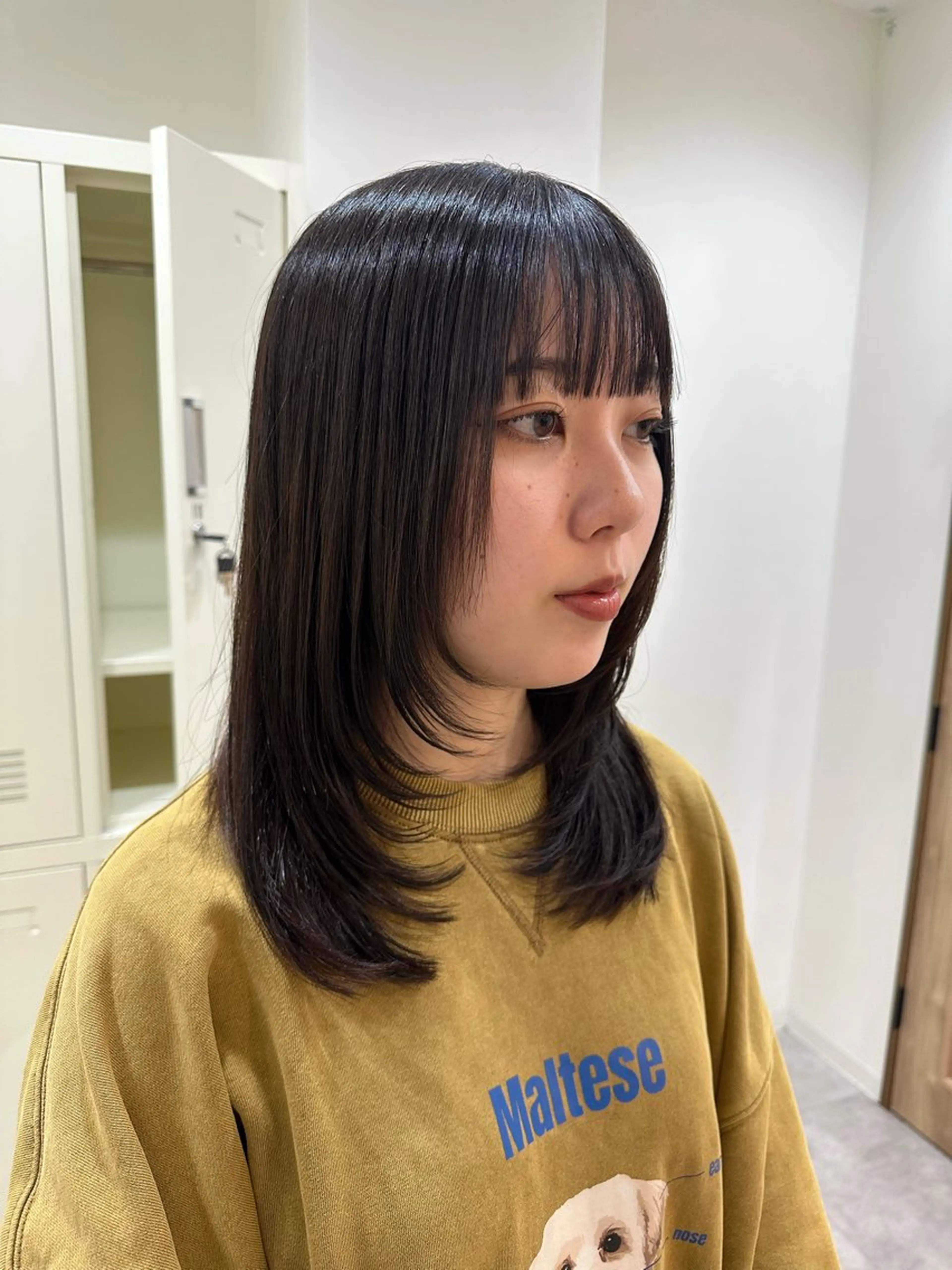 セミロング カット ヘアカラー トリートメント 🫧MANA レイヤーカット🌙のヘアスタイル