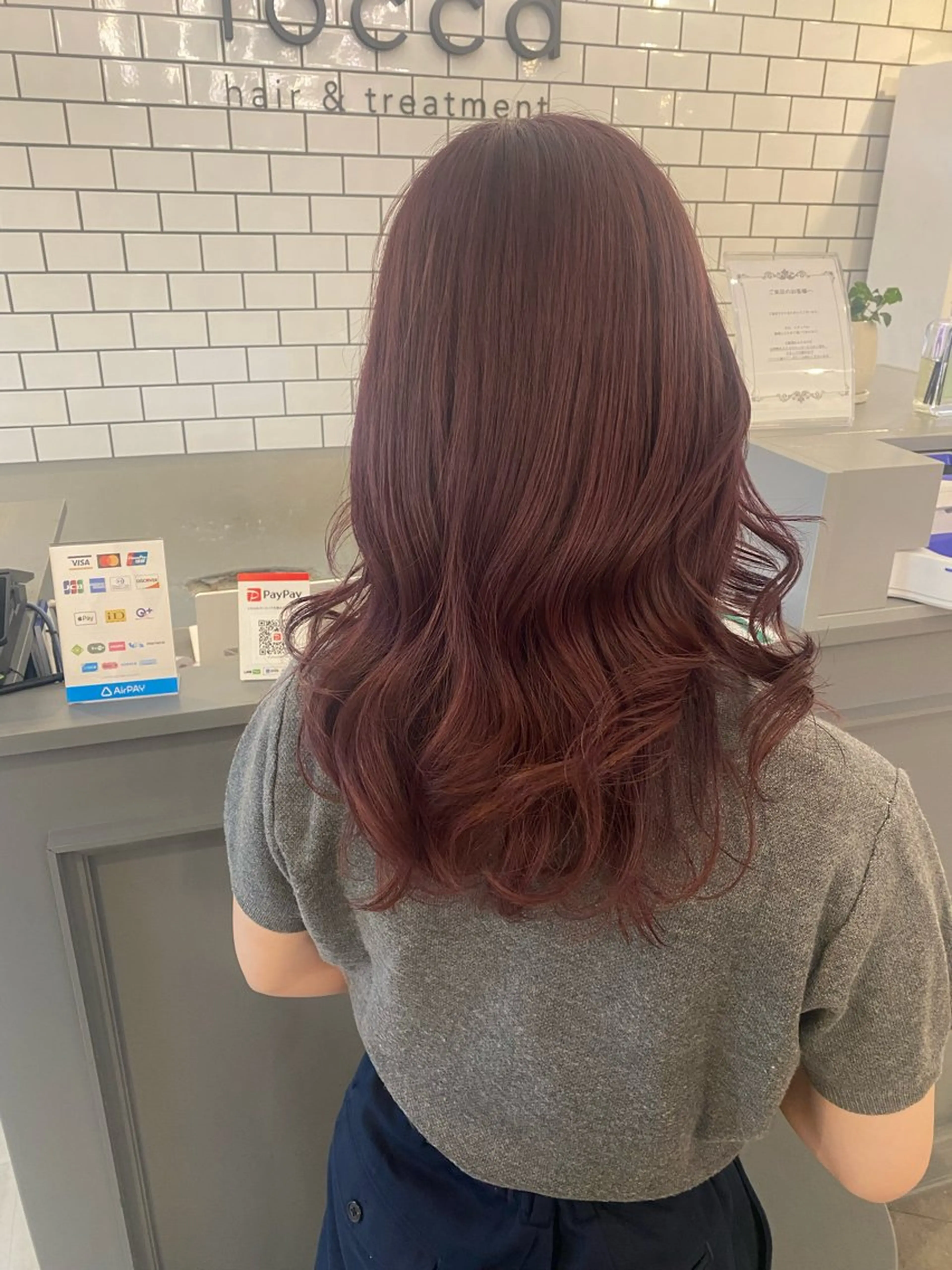 セミロング ヘアカラー トリートメント HARUKA🍒 tocca天王寺のヘアスタイル