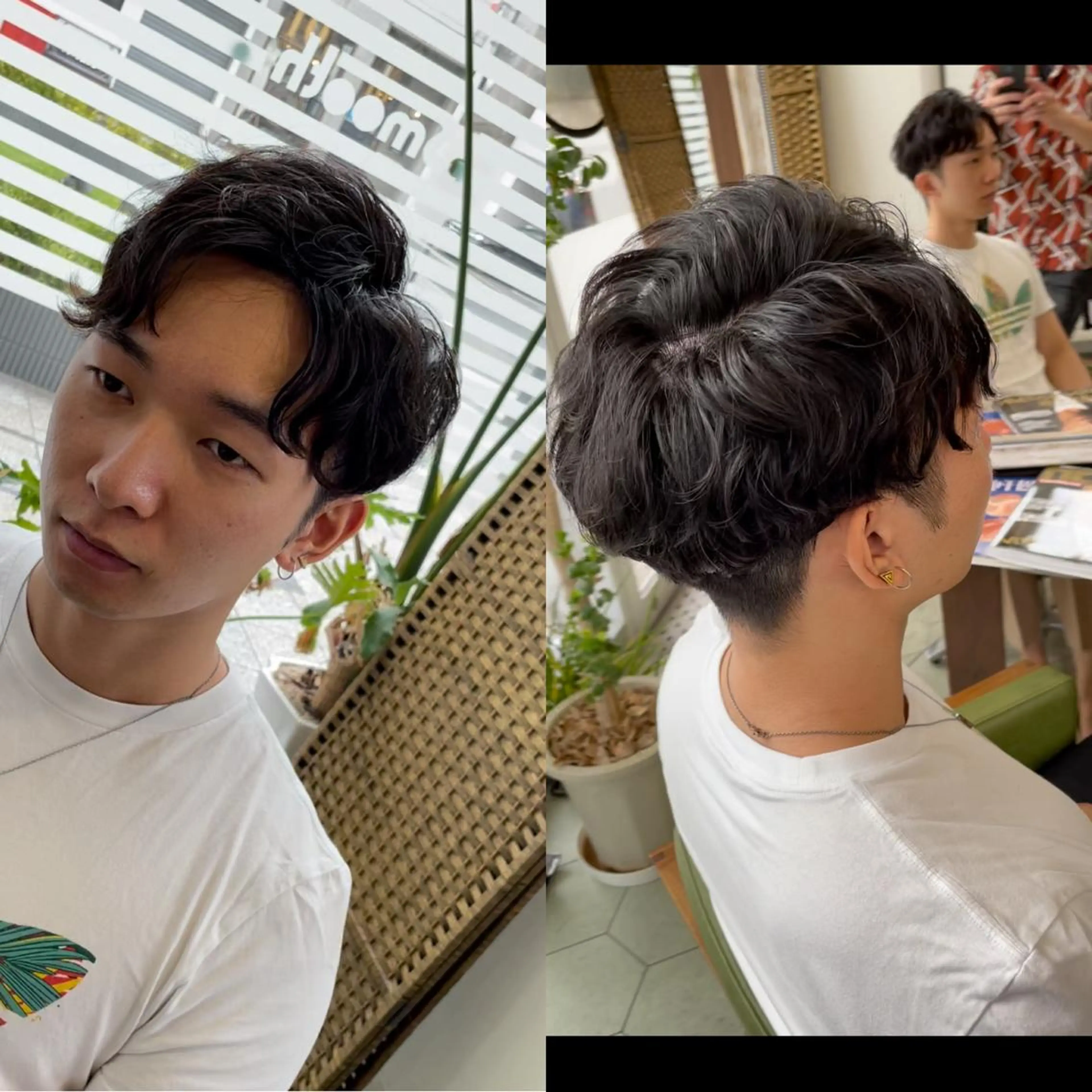 ショート パーマ メンズ フェードカット メンズメッシュ メンズパーマ スキンフェード スパイラルパーマ share salon　SCENA所属・堤太志 メンズパーマ特化のヘアスタイル
