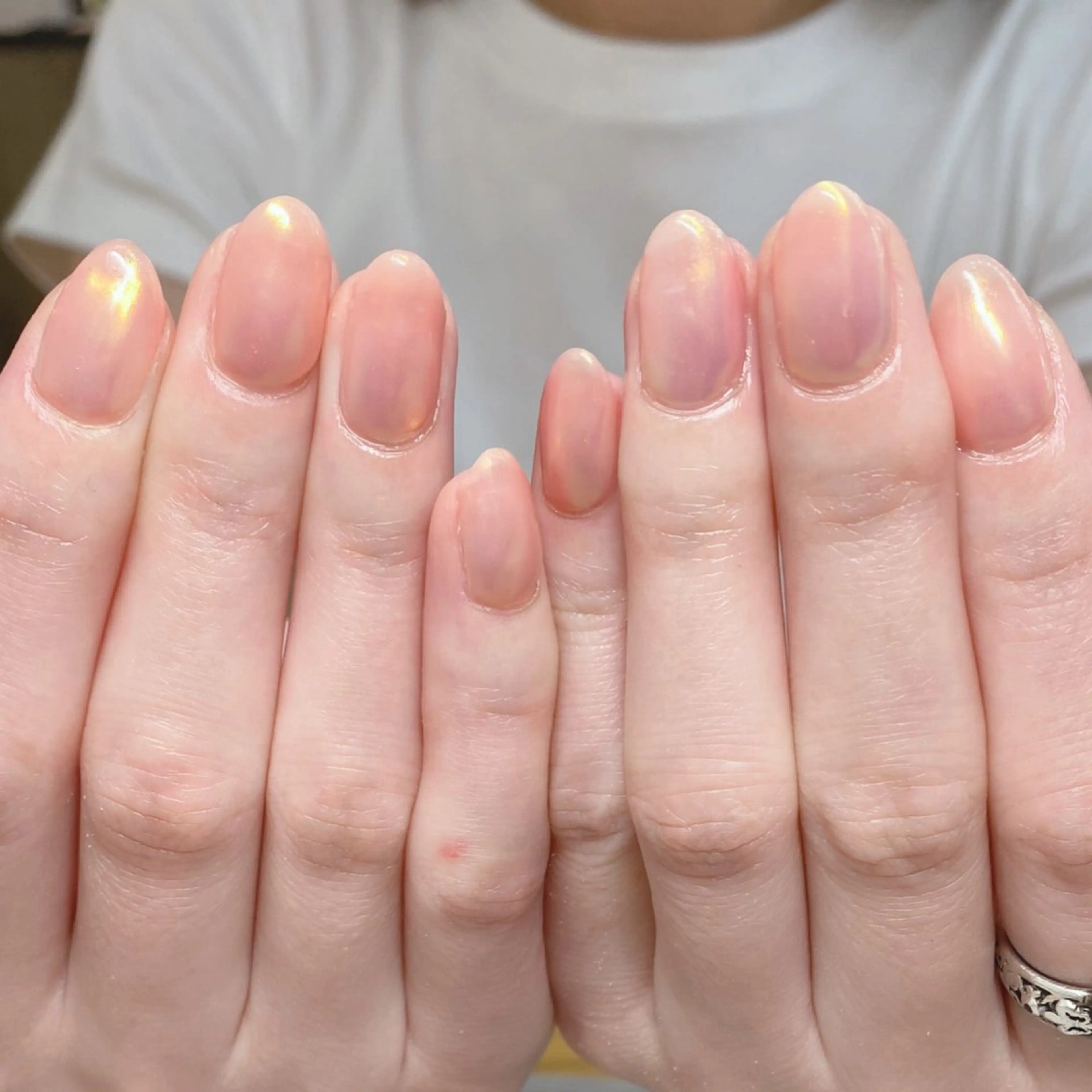 ネイル 氷ネイル・うるうるネイル ピンク 黄色 THE BALM 岩下のネイルデザイン