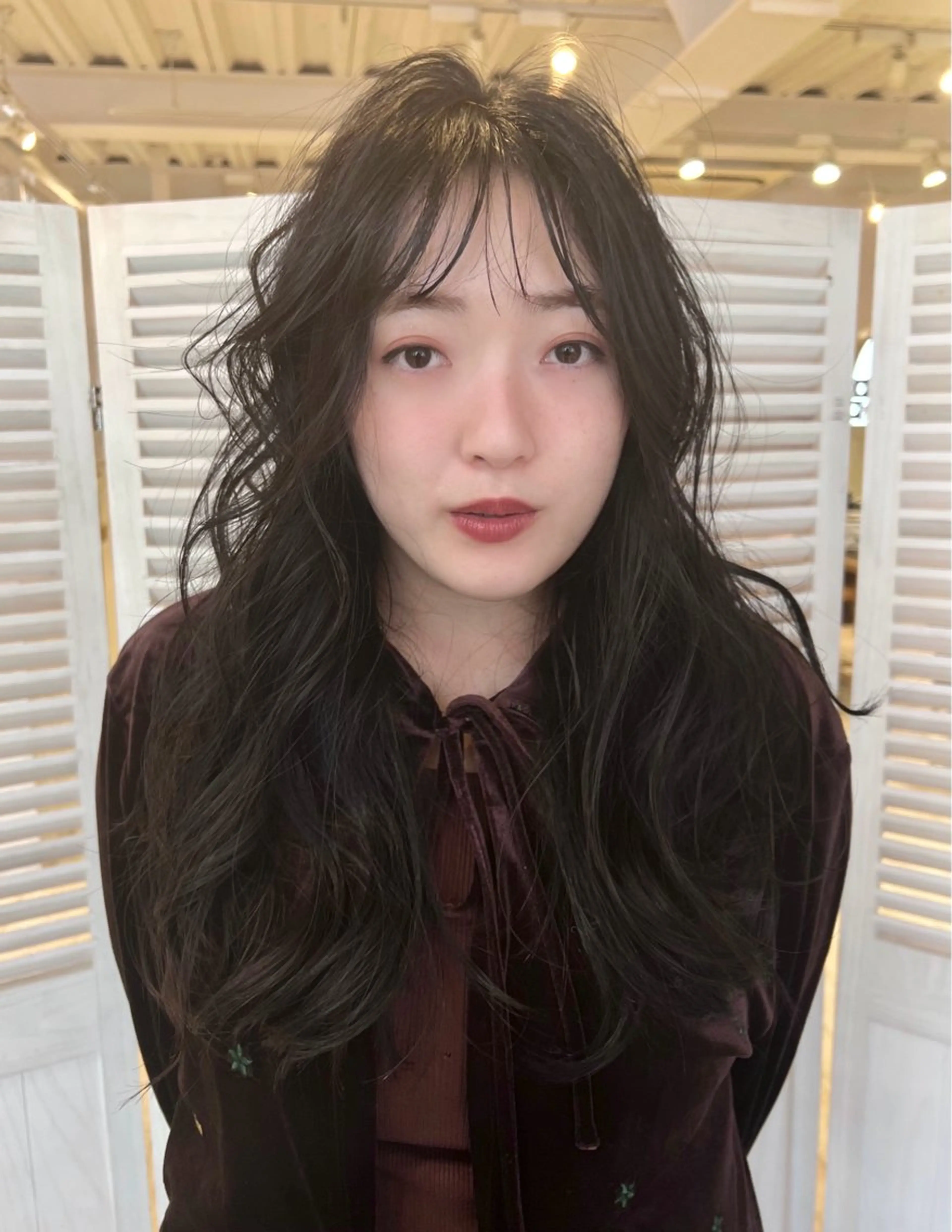 ロング レイヤーカット 韓国ヘア 🎀華澄のヘアスタイル