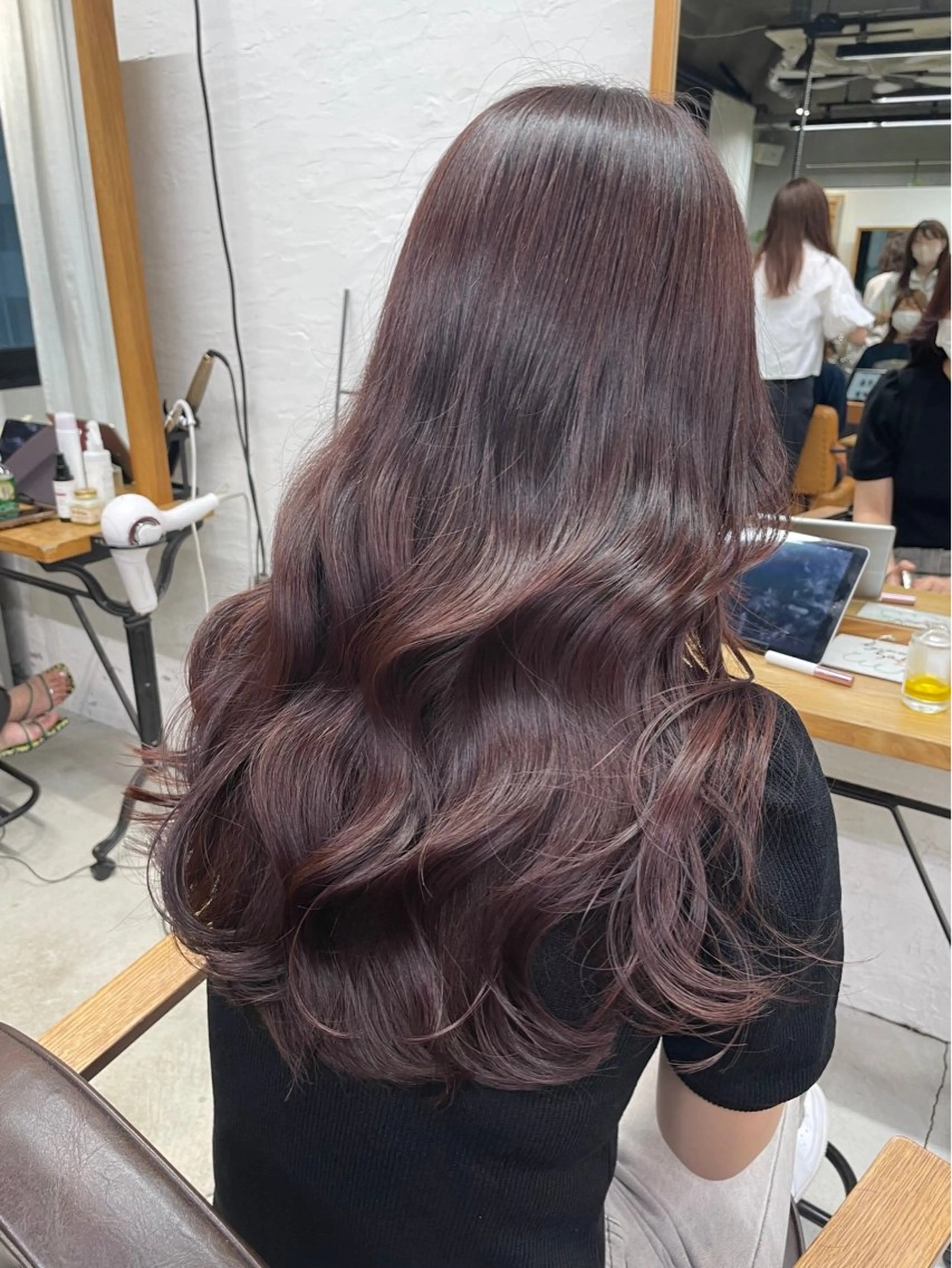 ロング カラー カット ヘアカラー トリートメント unico.所属・韓国ヘア/暖色カラー 新美多英のヘアスタイル