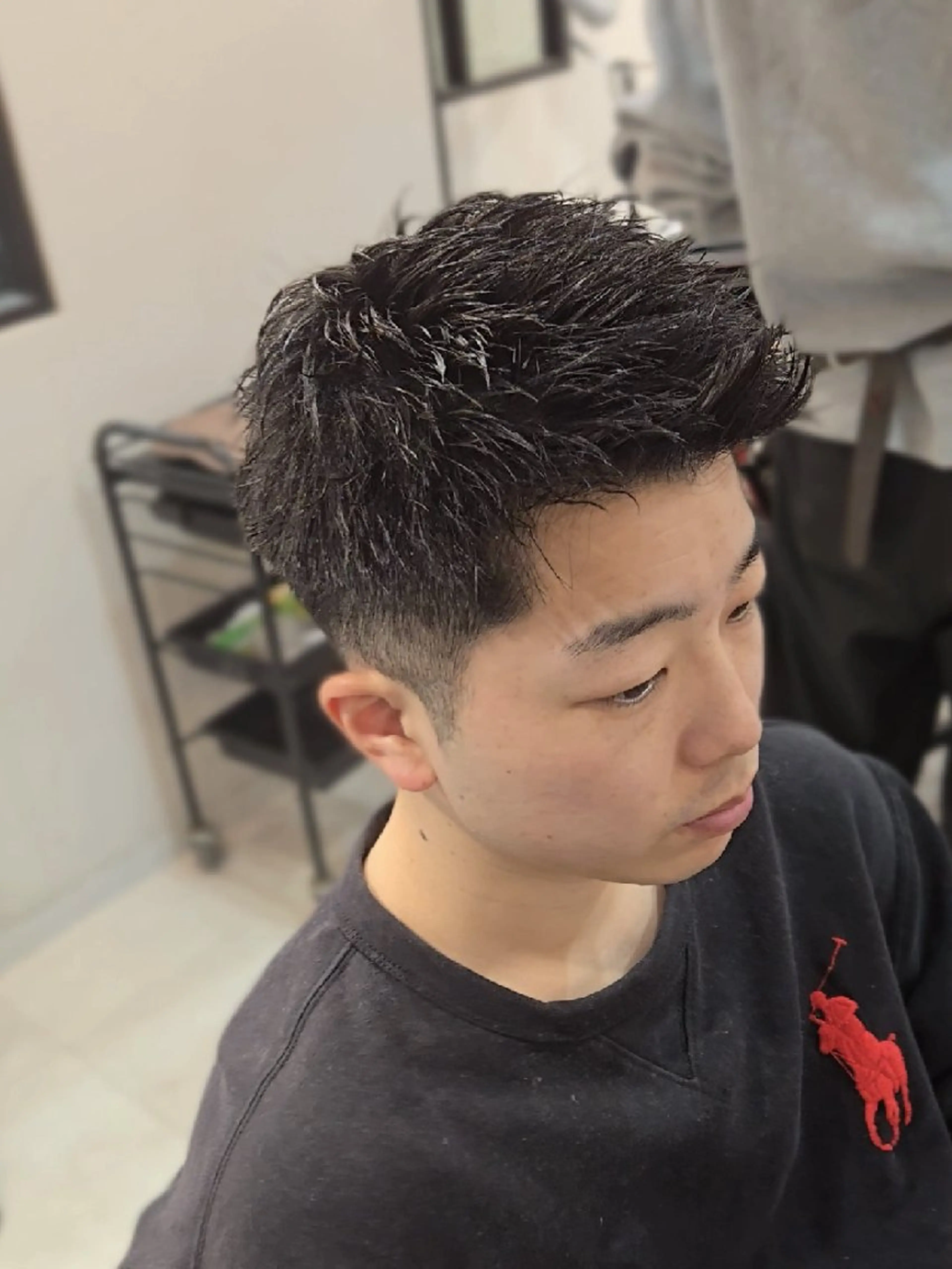 メンズ ショート カット ヘアセット Lapis 名古屋駅前店所属・LEN名古屋/パーマ 海外ヘア/メンズ特化のヘアスタイル