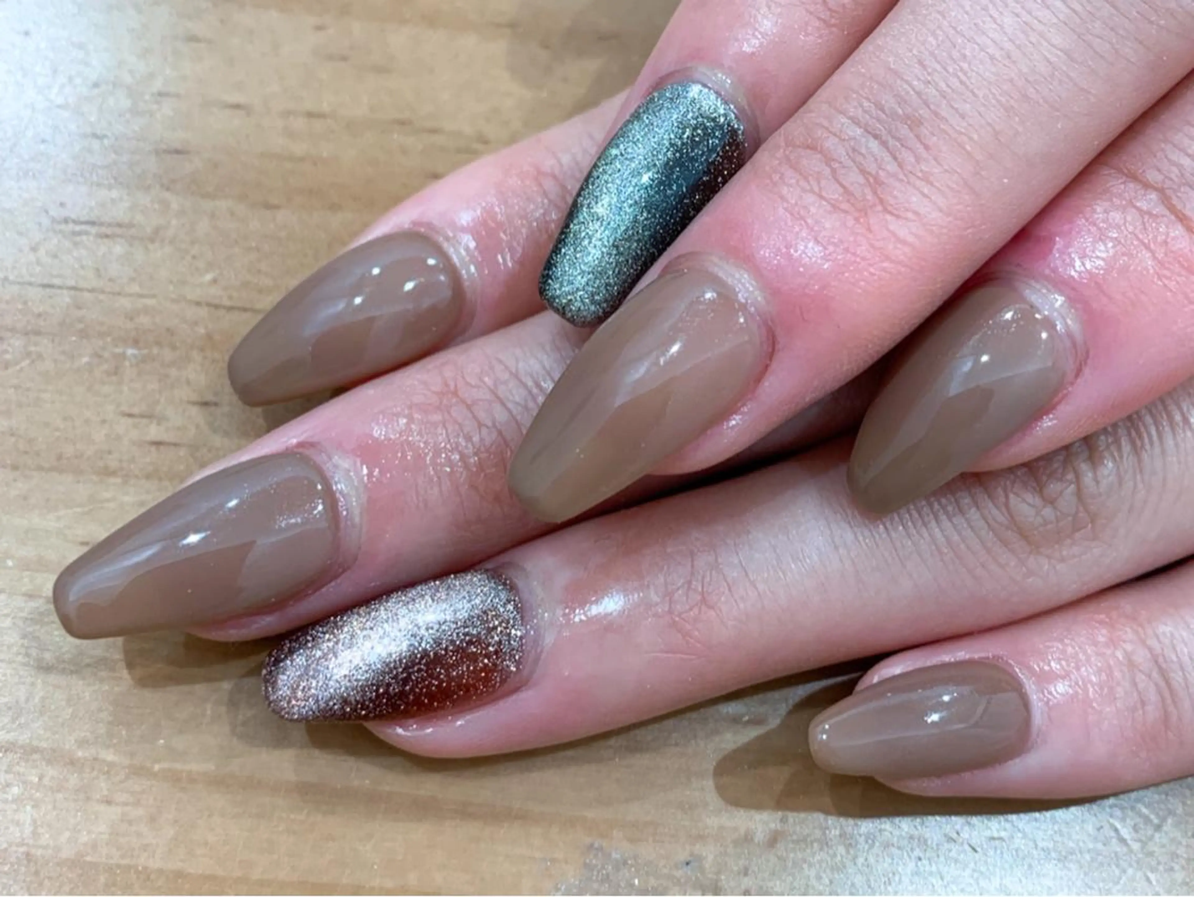 ネイル ブラウン ハンドネイル 中川 愛理のその他イメージ