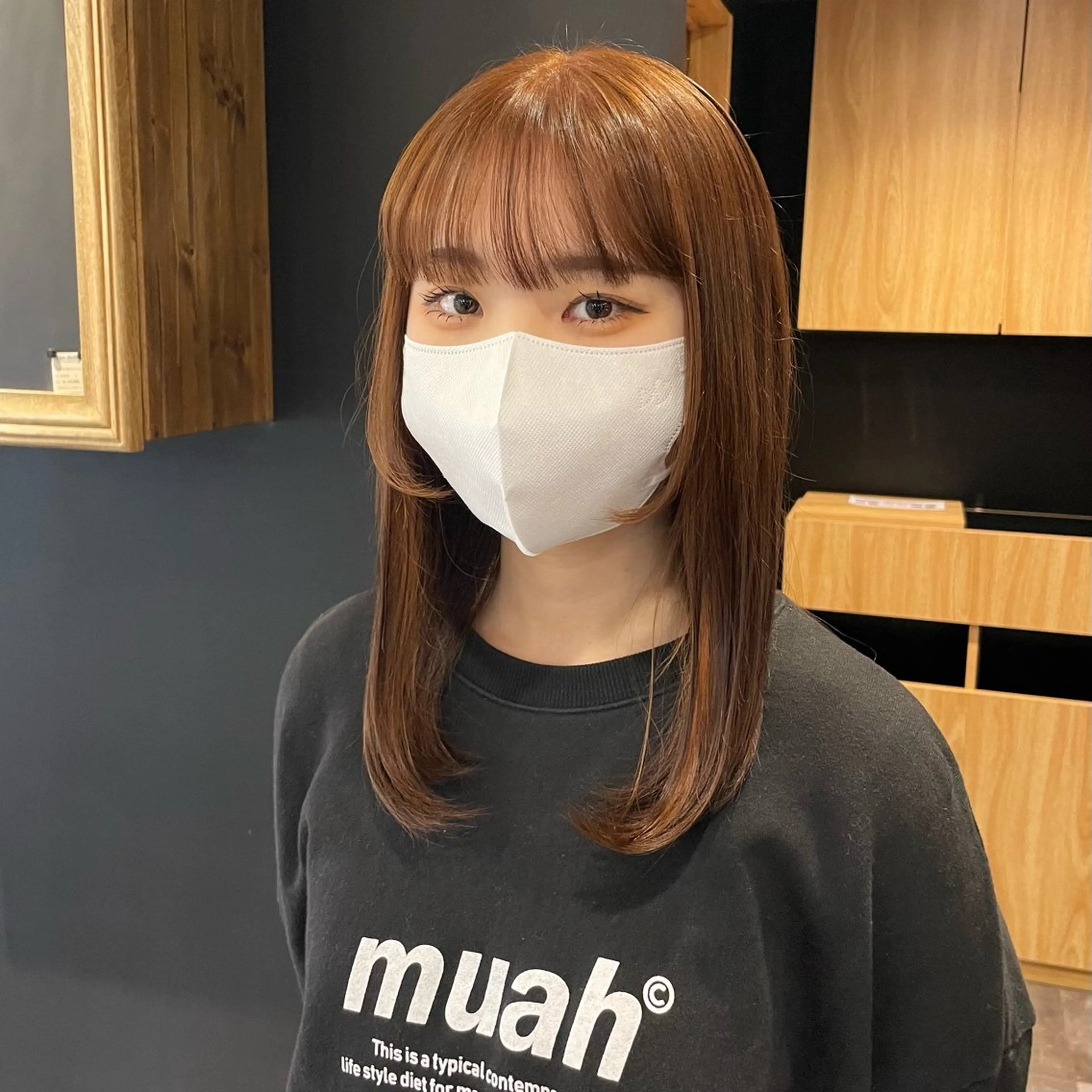 カラー ブリーチ ブラウンカラー ダブルカラー ブリーチなしカラー オレンジ 透明感カラー/ 縮毛矯正/ユイ☆彡のヘアスタイル