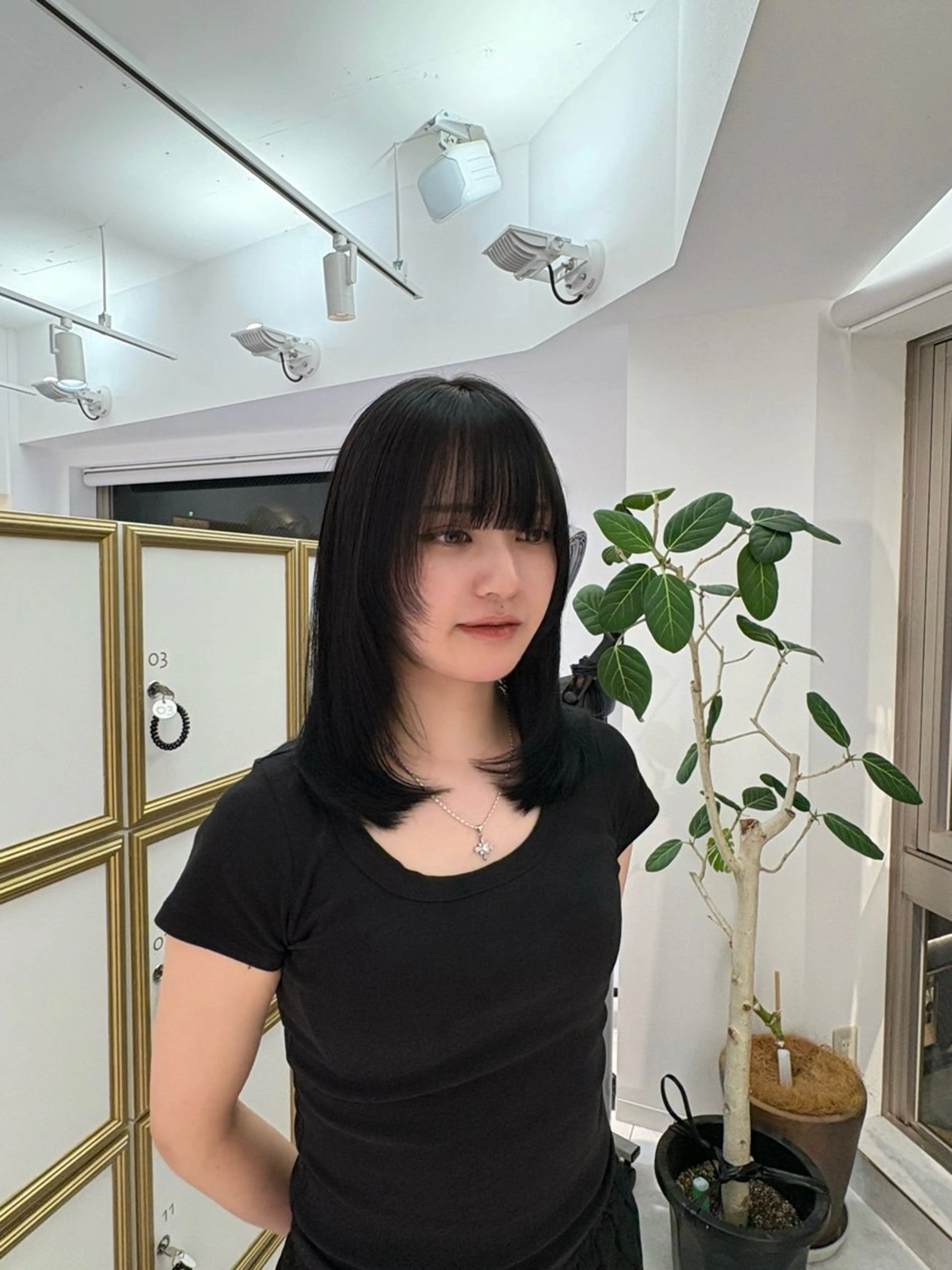 ミディアム カラー ヘアカラー 山野 華愛のヘアスタイル