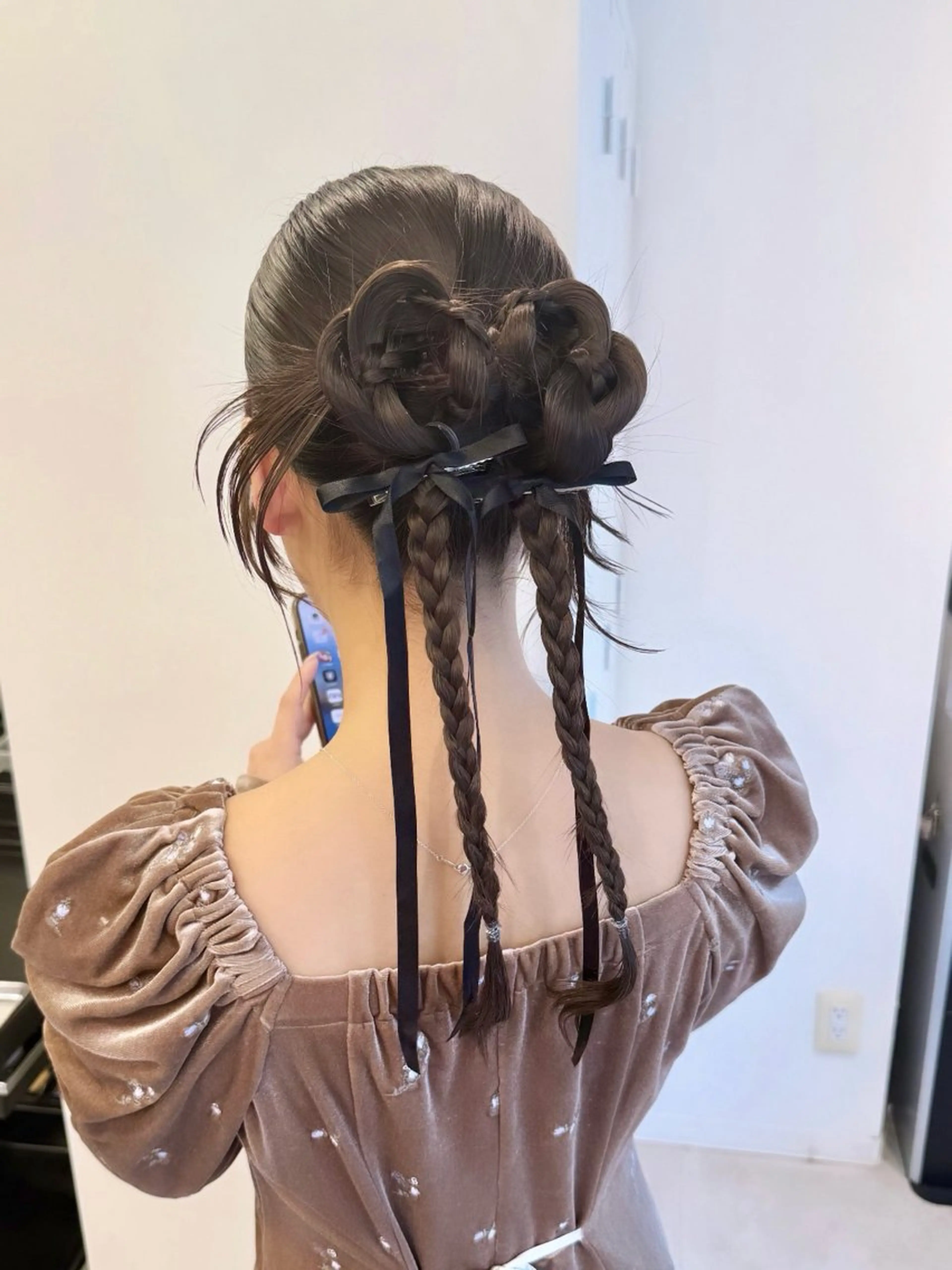 セミロング ヘアアレンジ ヘアセット Miku❇️ フェイスレイヤーのヘアスタイル