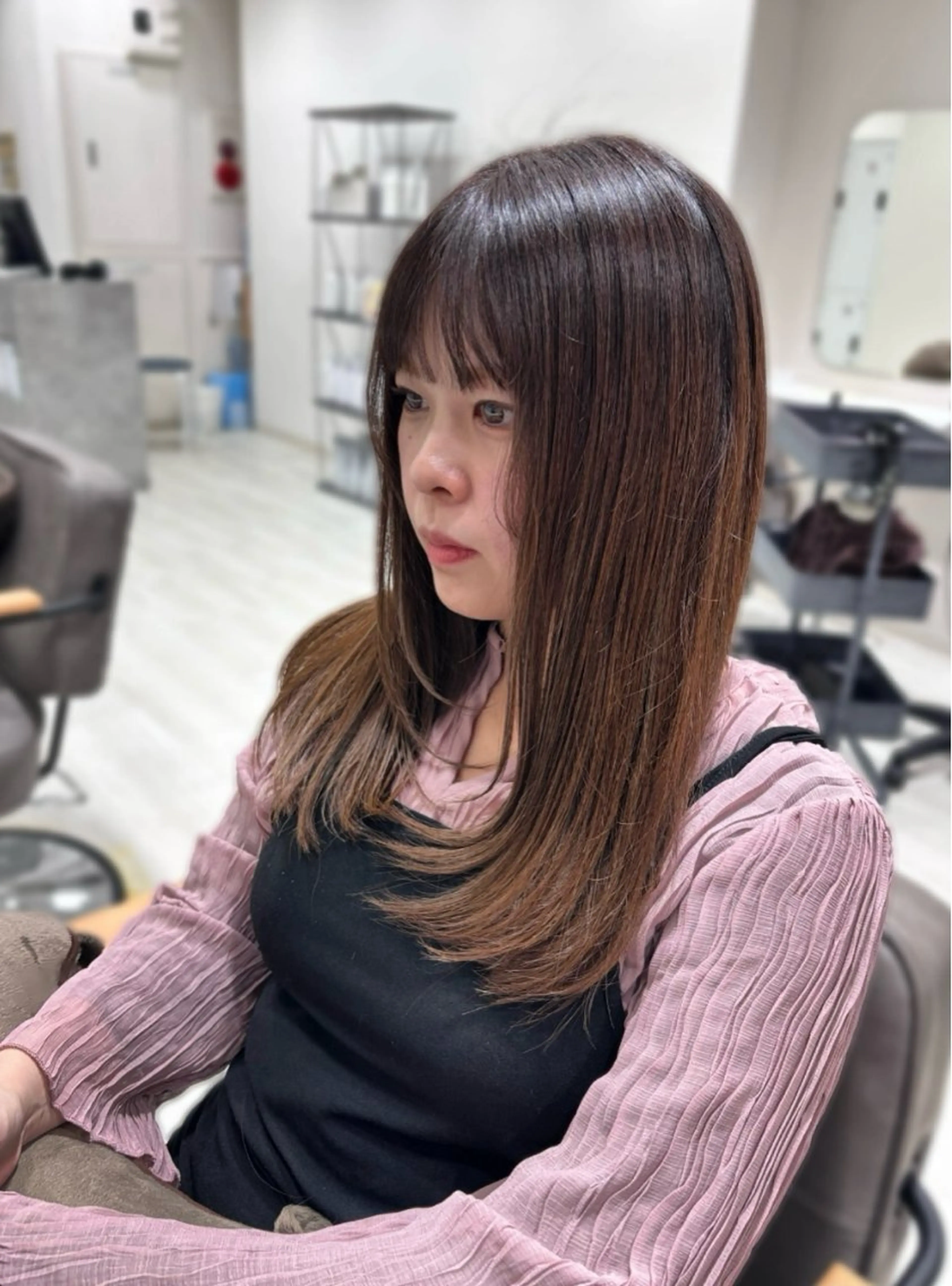 カット＋ブリーチなしワンカラー＋1stepトリートメント🫧の写真