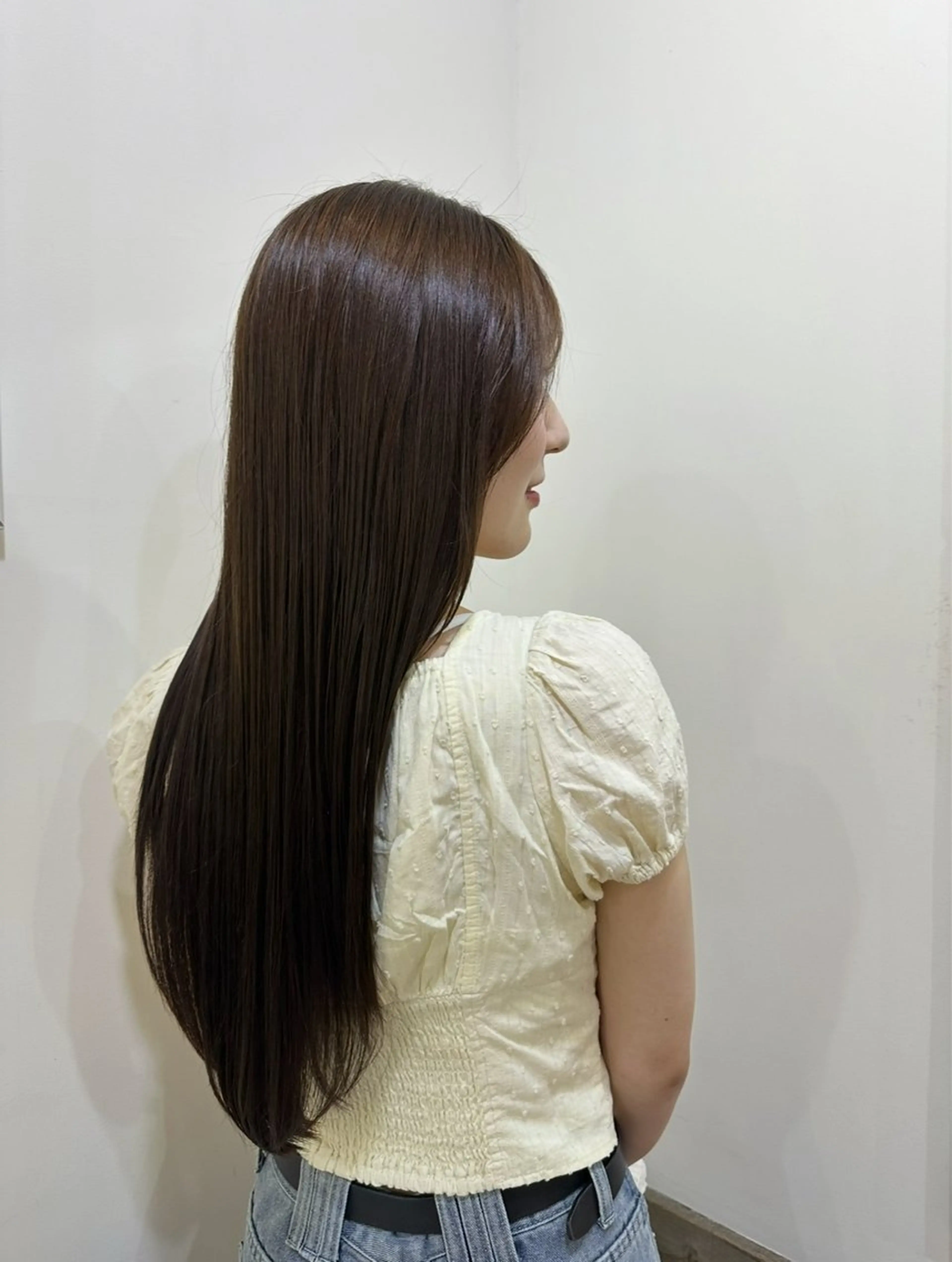 ロング カラー ブラウンカラー トリートメント kith. モアナのヘアスタイル