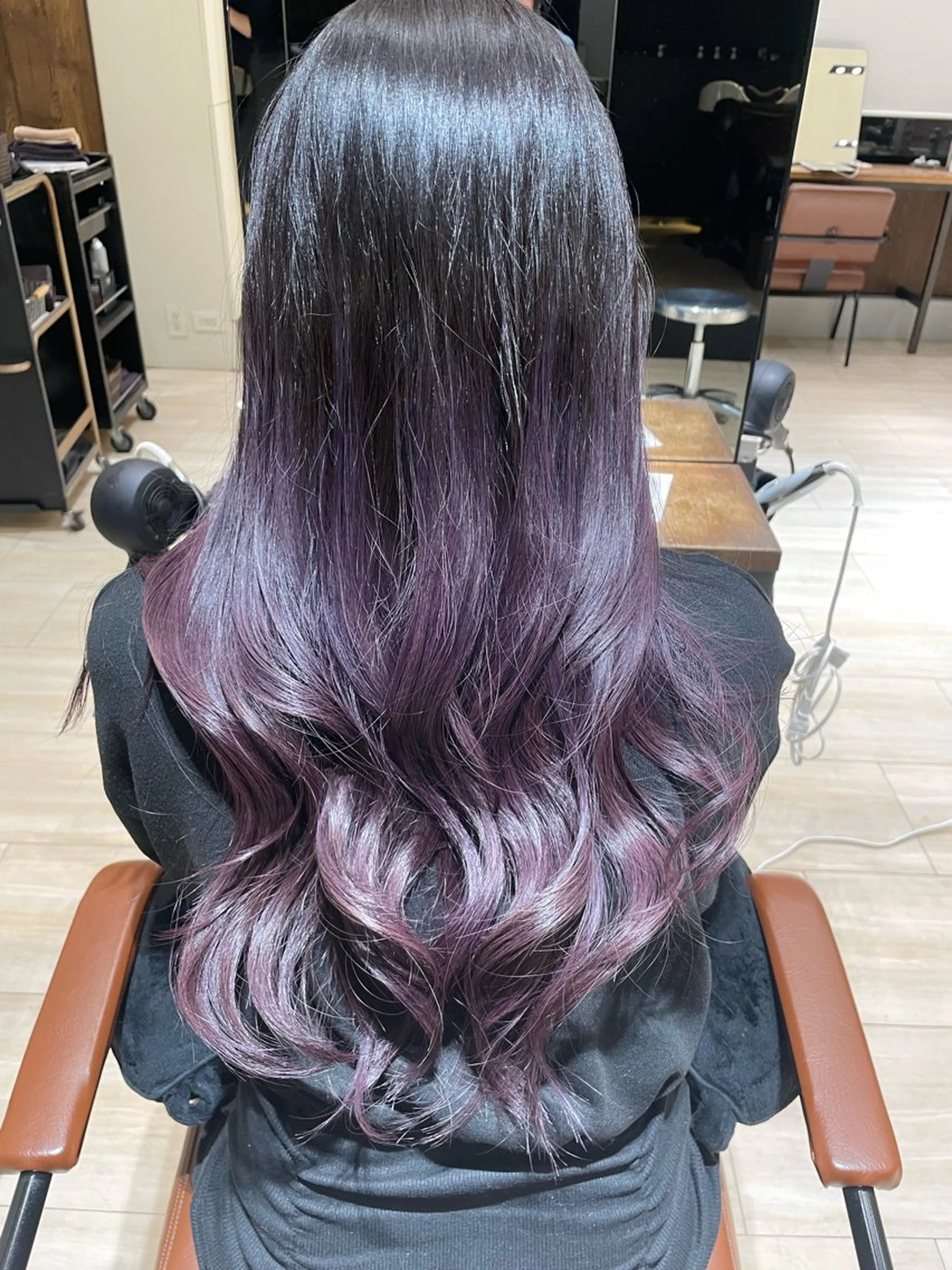 ロング ヘアカラー トリートメント 艶カラー/アレンジ/ はまぐちうみのヘアスタイル