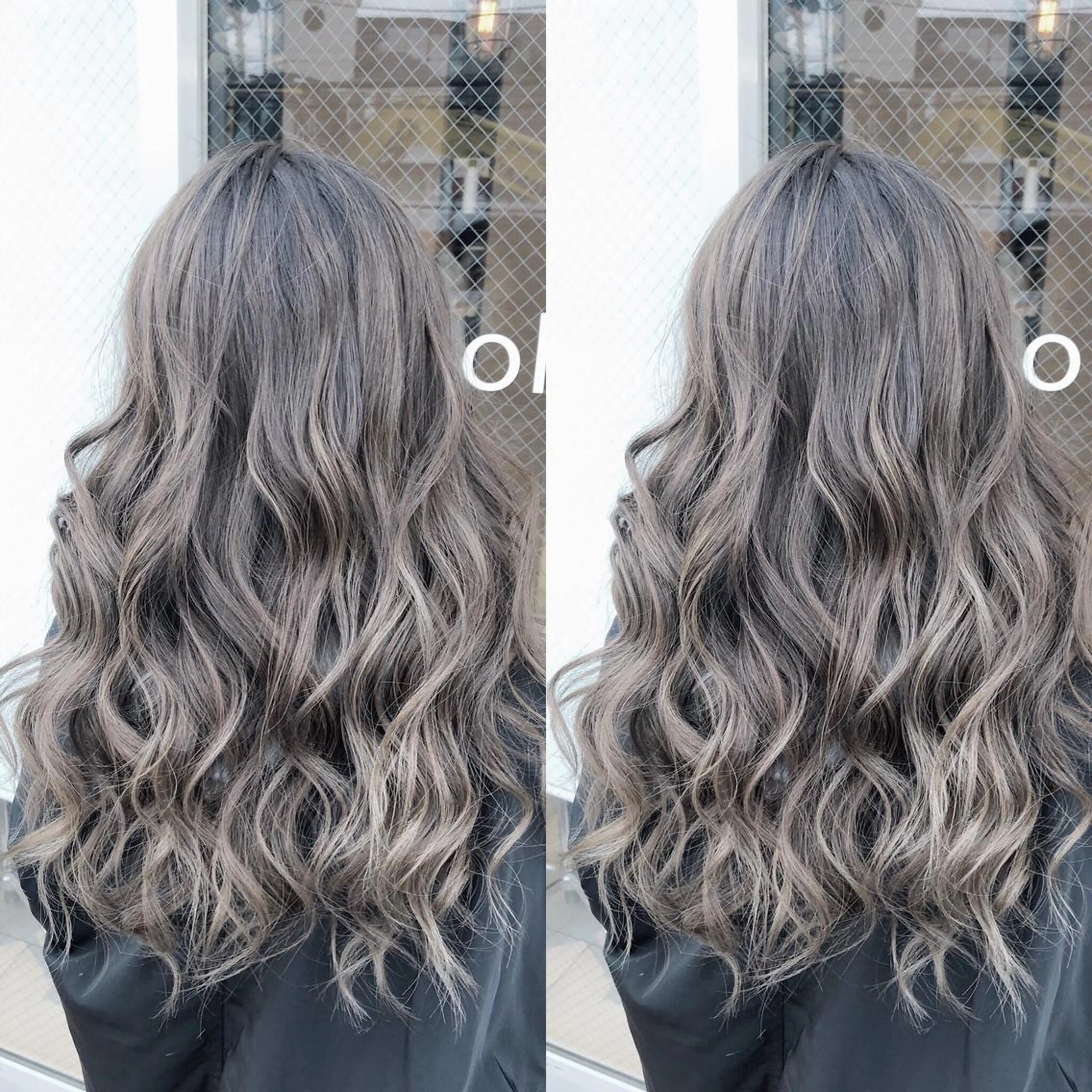 ロング カラー ショートボブ シールエクステ ベージュカラー ダブルカラー グレージュ ヘアカラー トリートメント エクステ 【Diar】オーナー アキヨシケンタのヘアスタイル