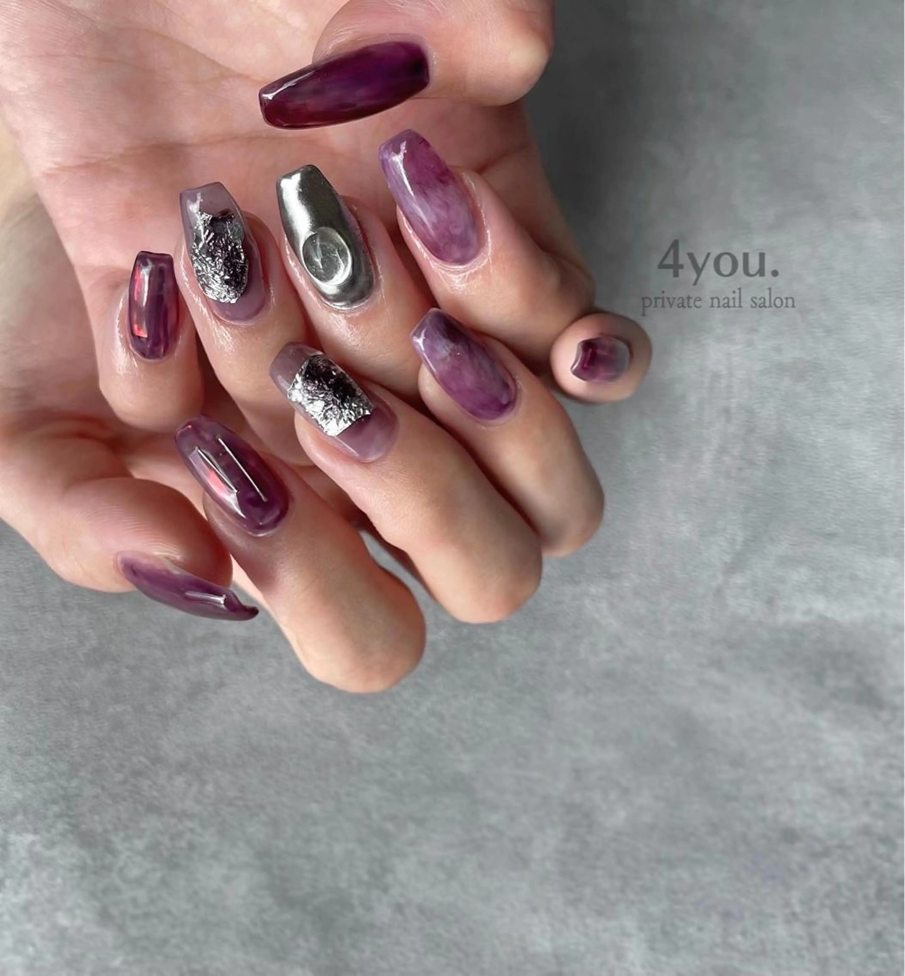 ネイル ハンドネイル nail salon ４ｙｏｕ．のネイルデザイン
