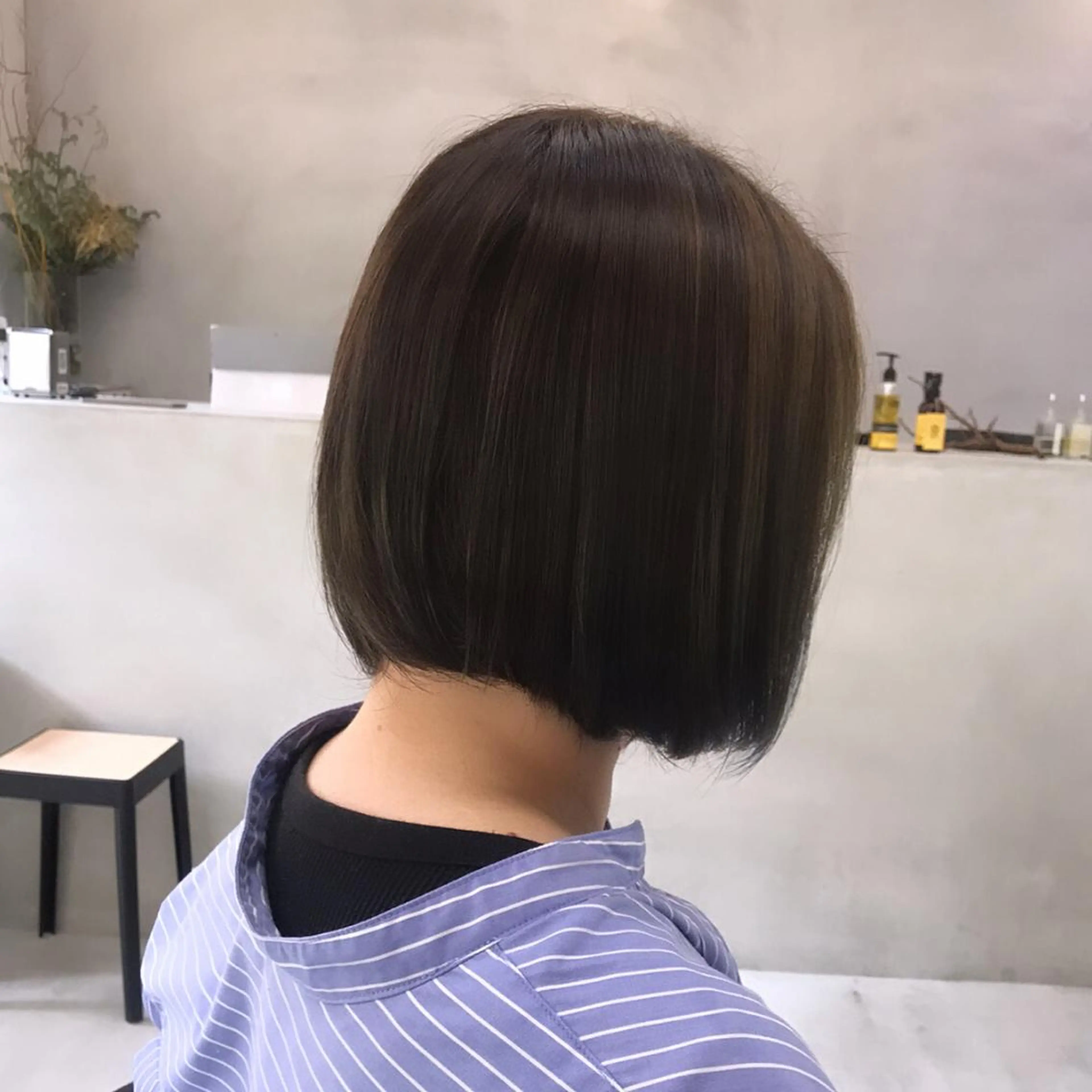 ミディアム カラー グレージュ オリーブグレージュ オリーブグレー muku所属・レディースカット モデル/ayunaのヘアスタイル