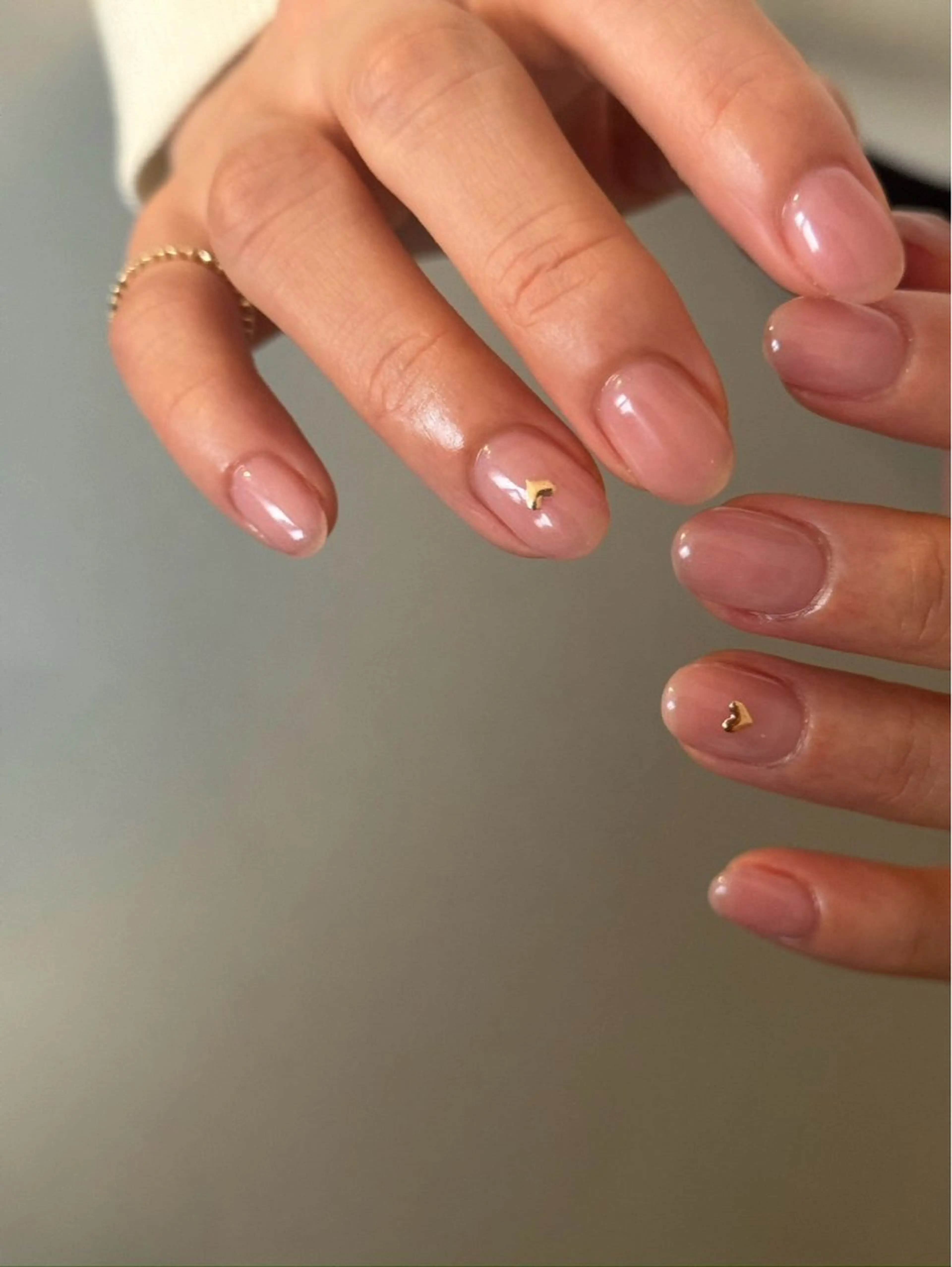 ネイル ハート ニュアンスネイル ワンカラーネイル lacier nailのネイルデザイン