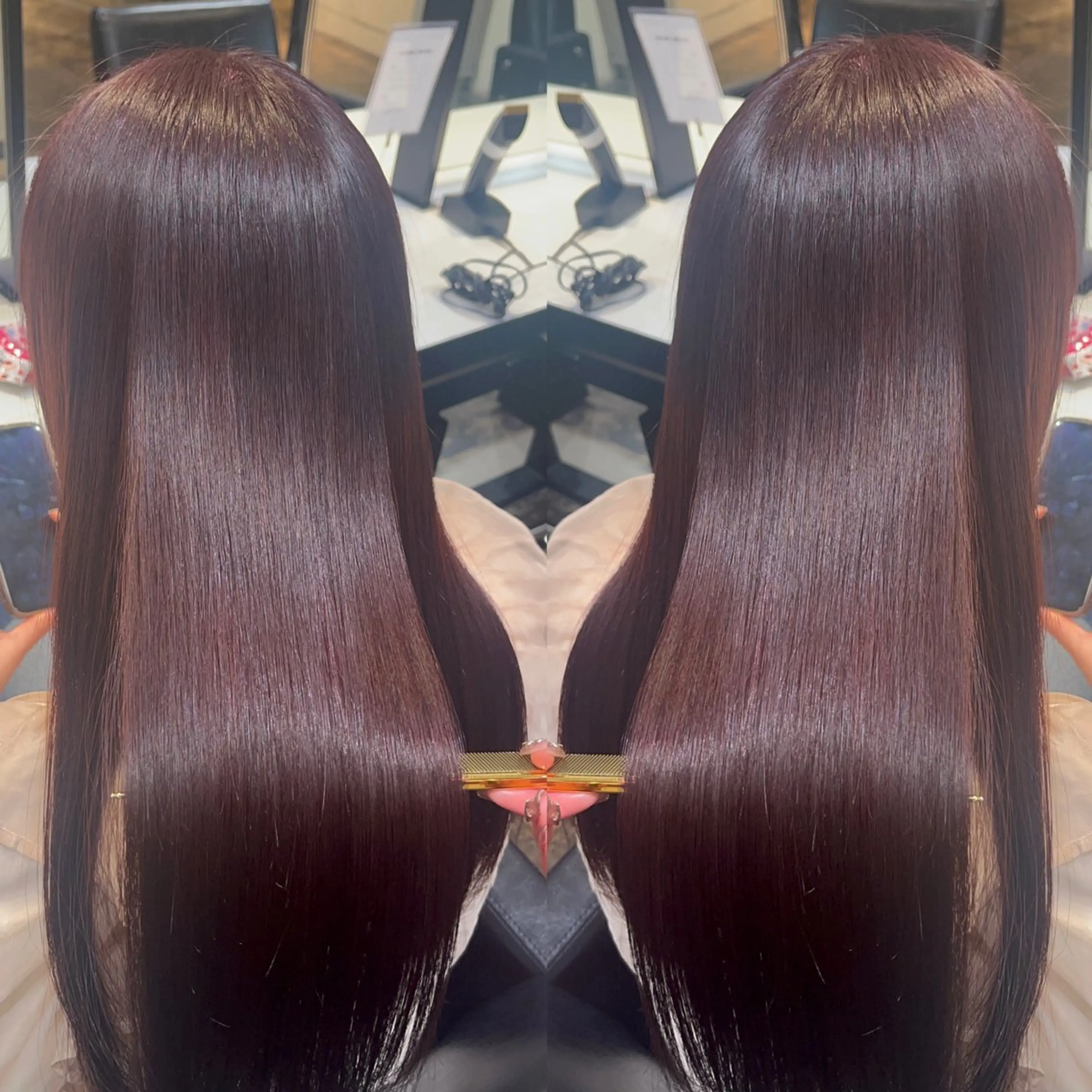 《ダメージは4分と1以下⁈》色持ちと艶が出る弱酸性カラー✨✨の写真