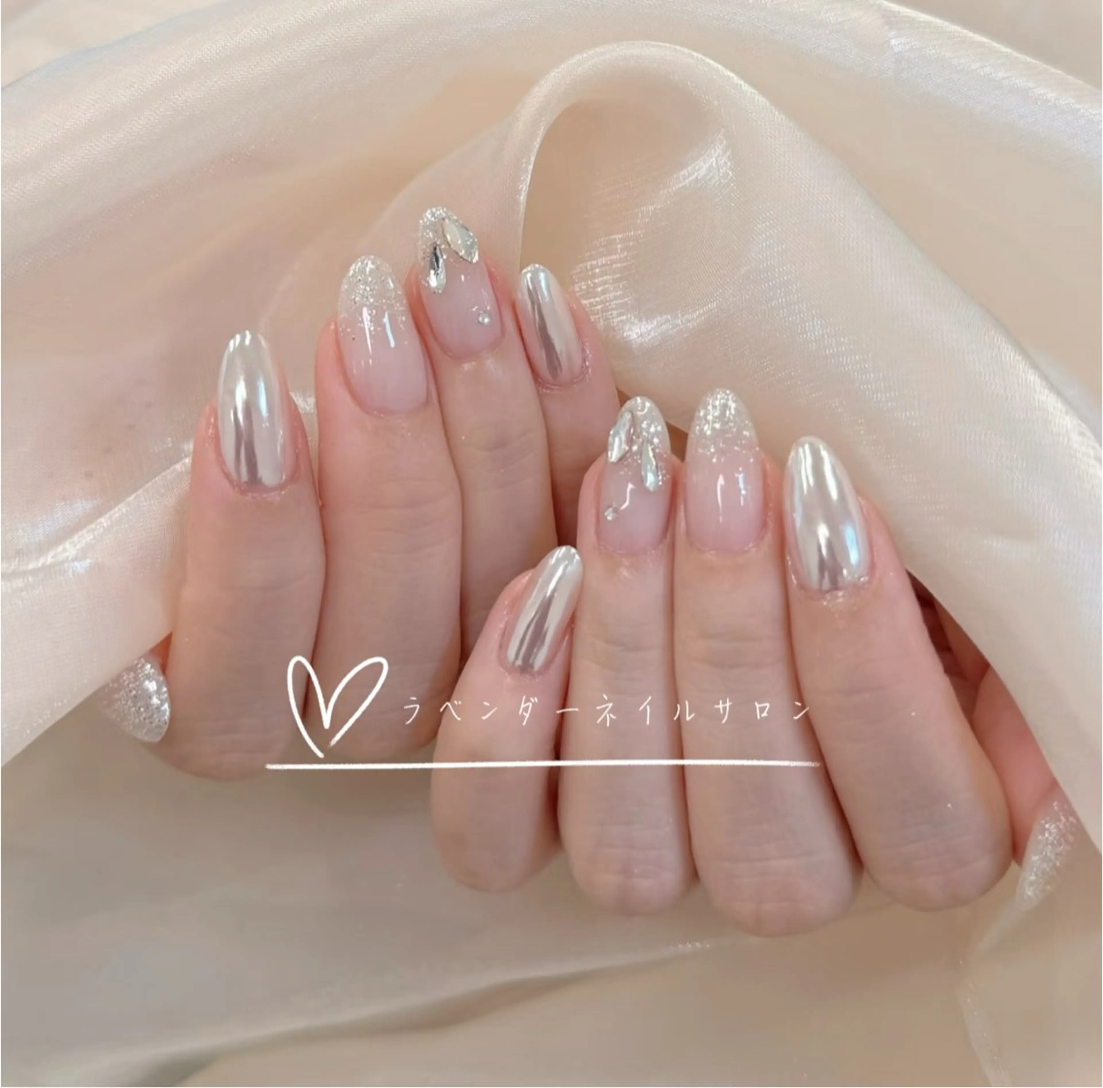 ネイル ハンドネイル ラベンダー💖日暮里 ルル💖ネイルのネイルデザイン