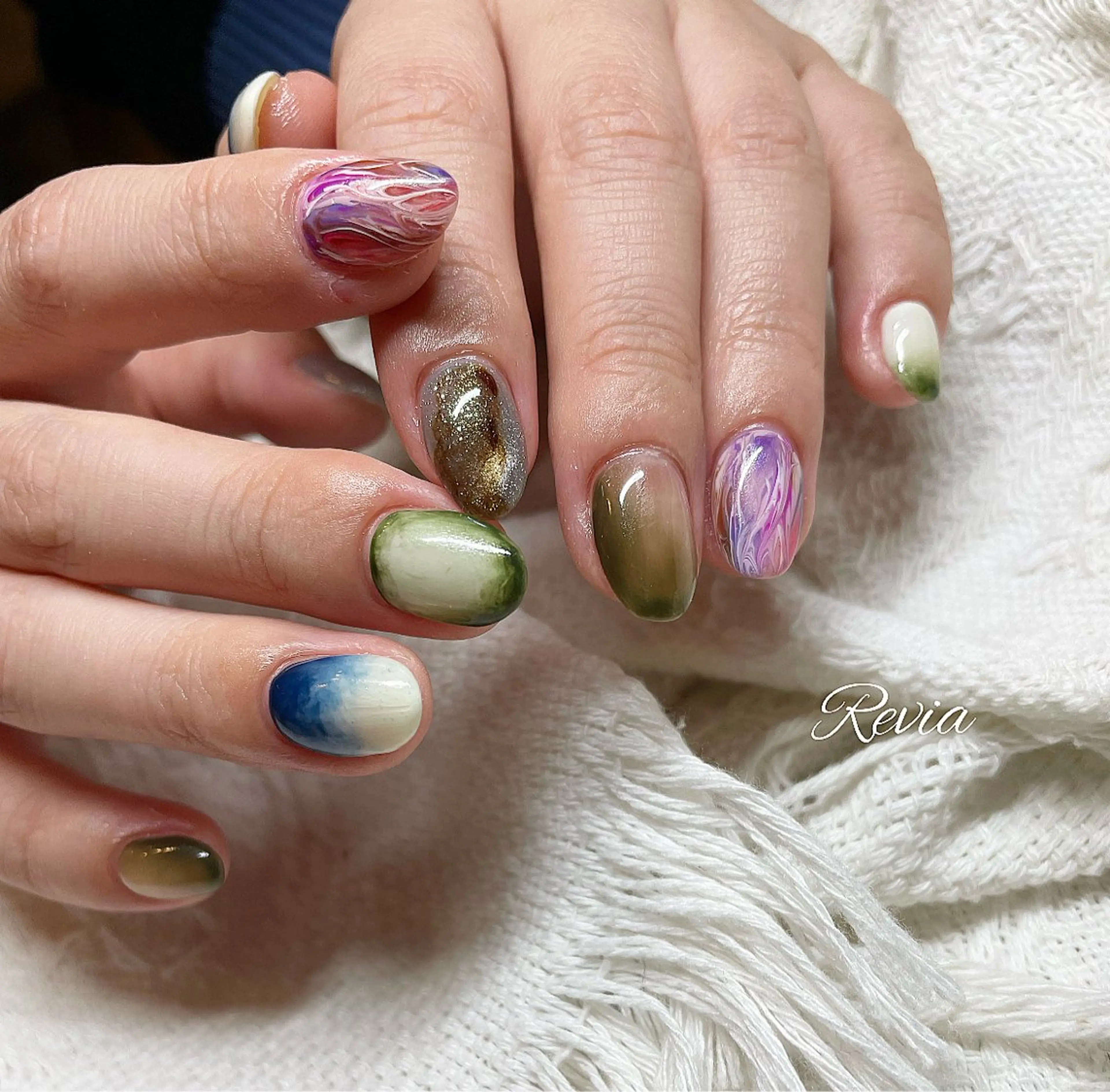 ネイル ハンドネイル revia所属・ERI Nailistのネイルデザイン