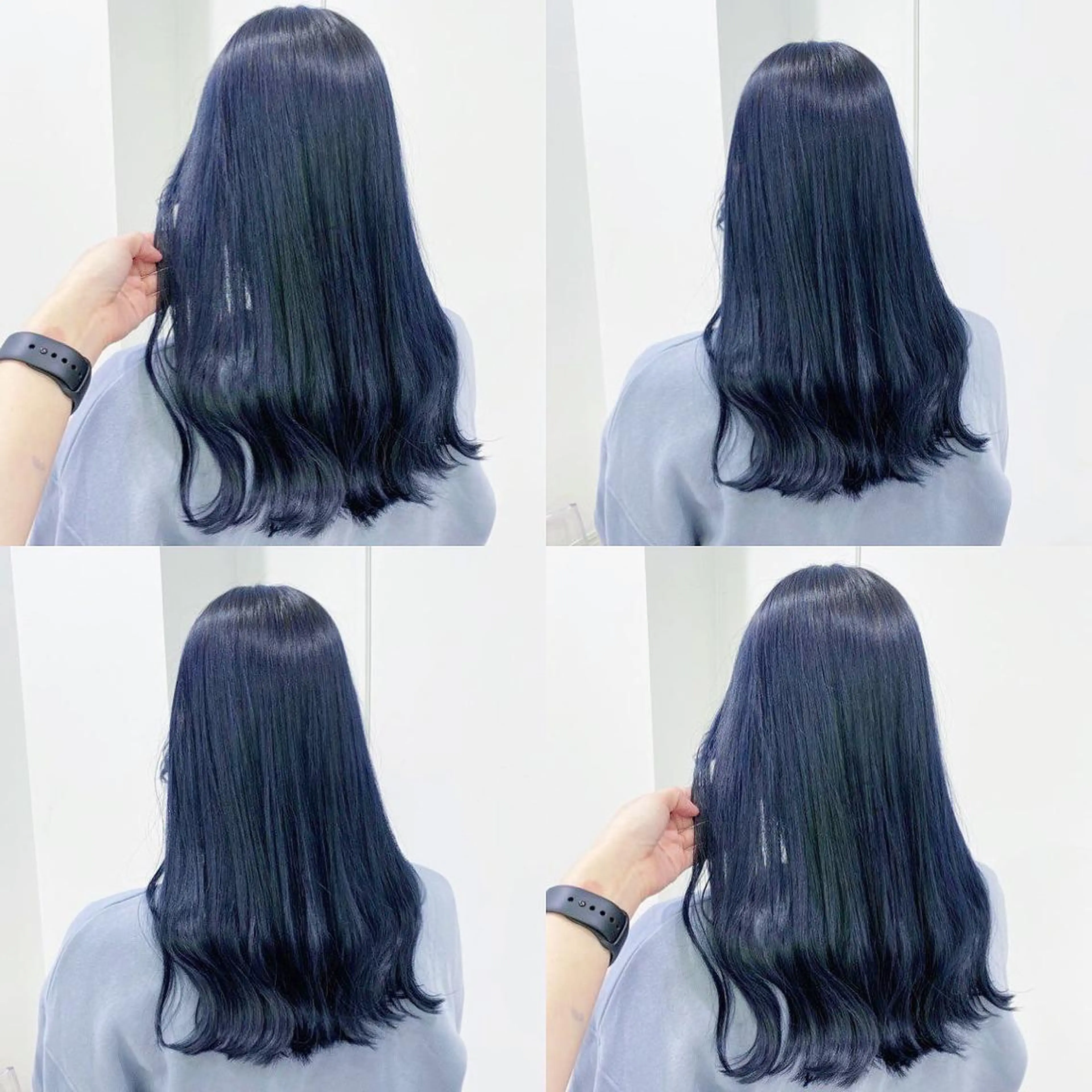 ロング カラー ヘアアレンジ メンズ ヘアカラー 🦋重くない暗髪🦋 Hana🦋のヘアスタイル