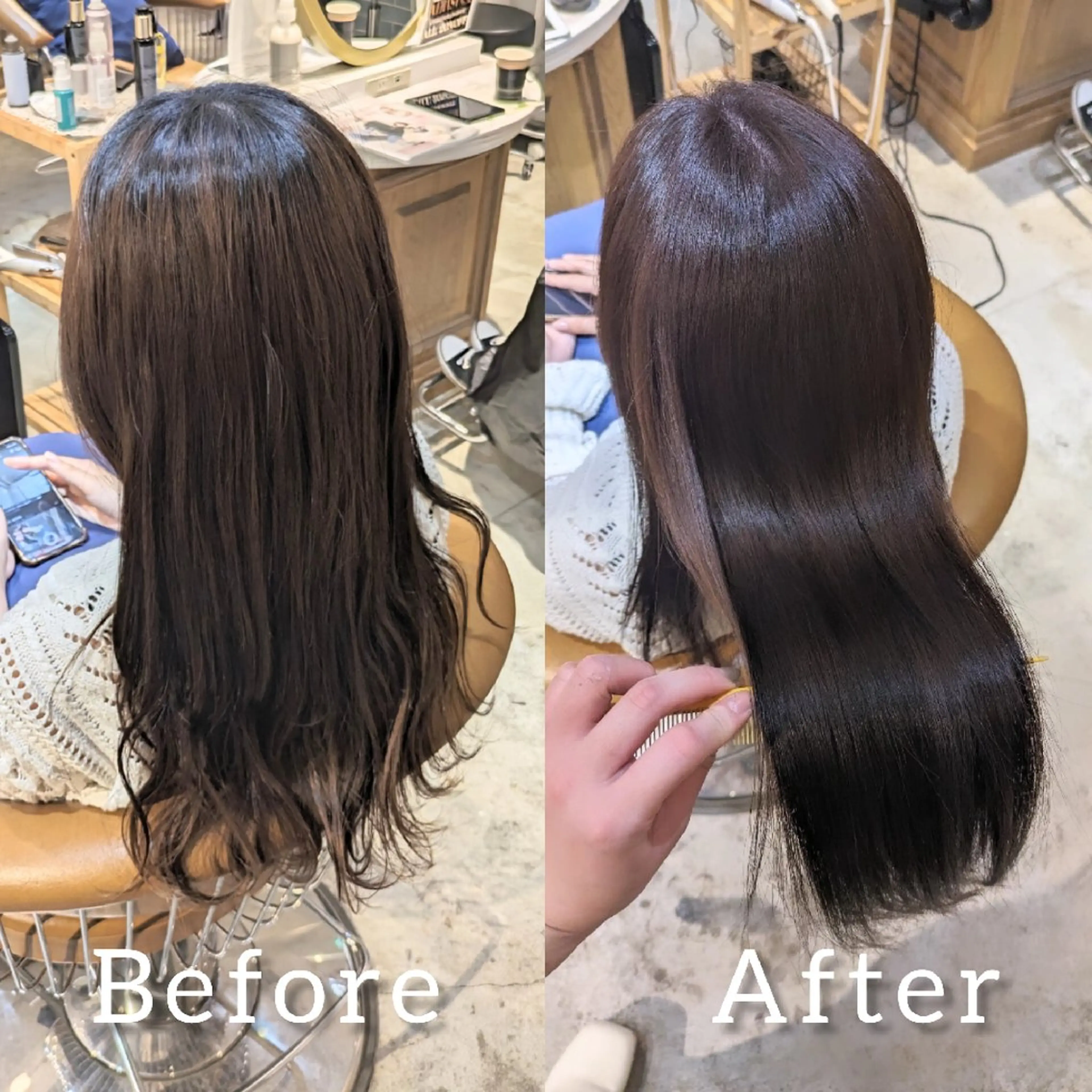 ロング カット ヘアカラー トリートメント ヘアセット 縮毛矯正/レイヤー 💎やまもとちひろのヘアスタイル
