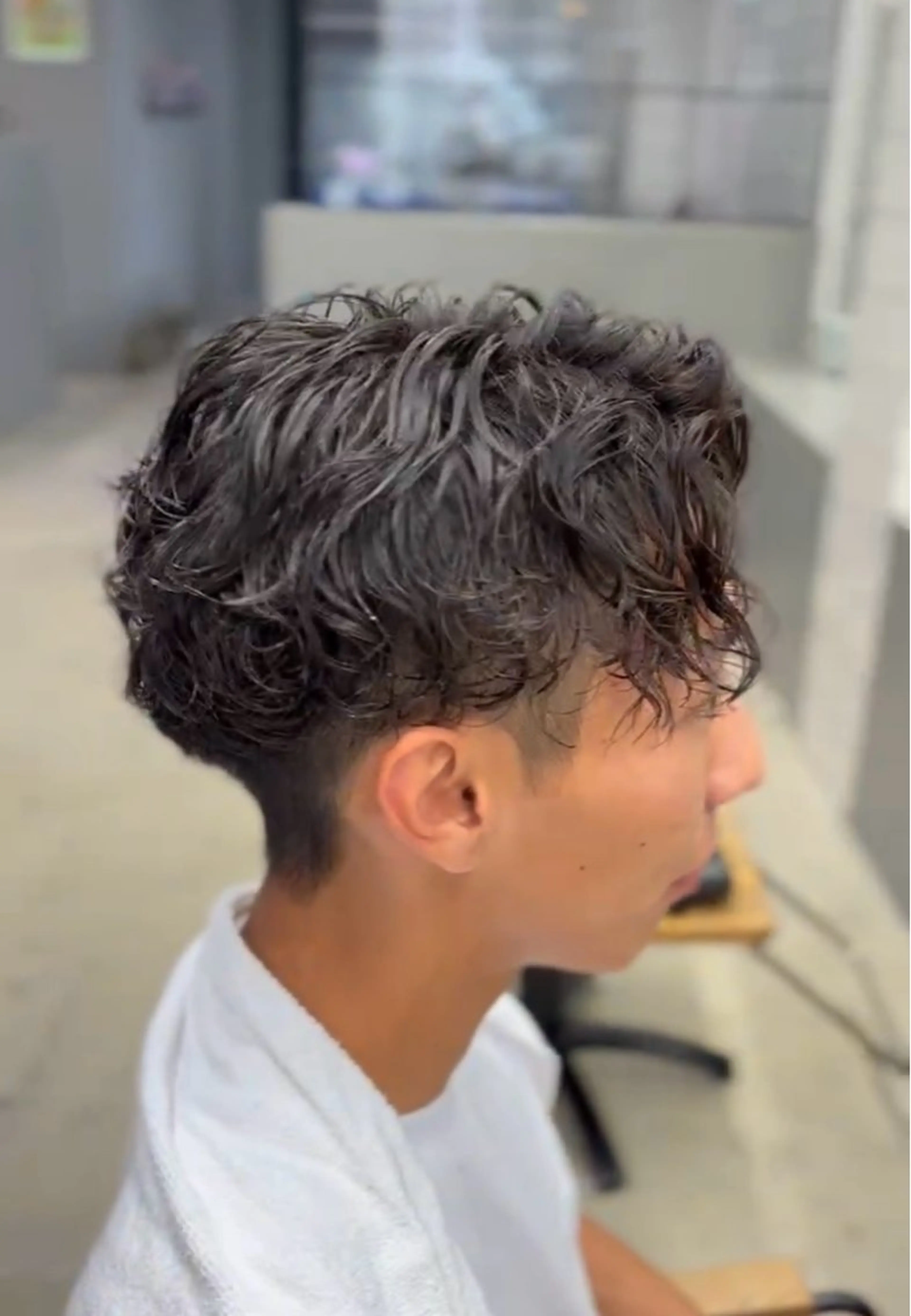 ショート パーマ メンズ カット パーマ メンズ専門サロン wokeのヘアスタイル