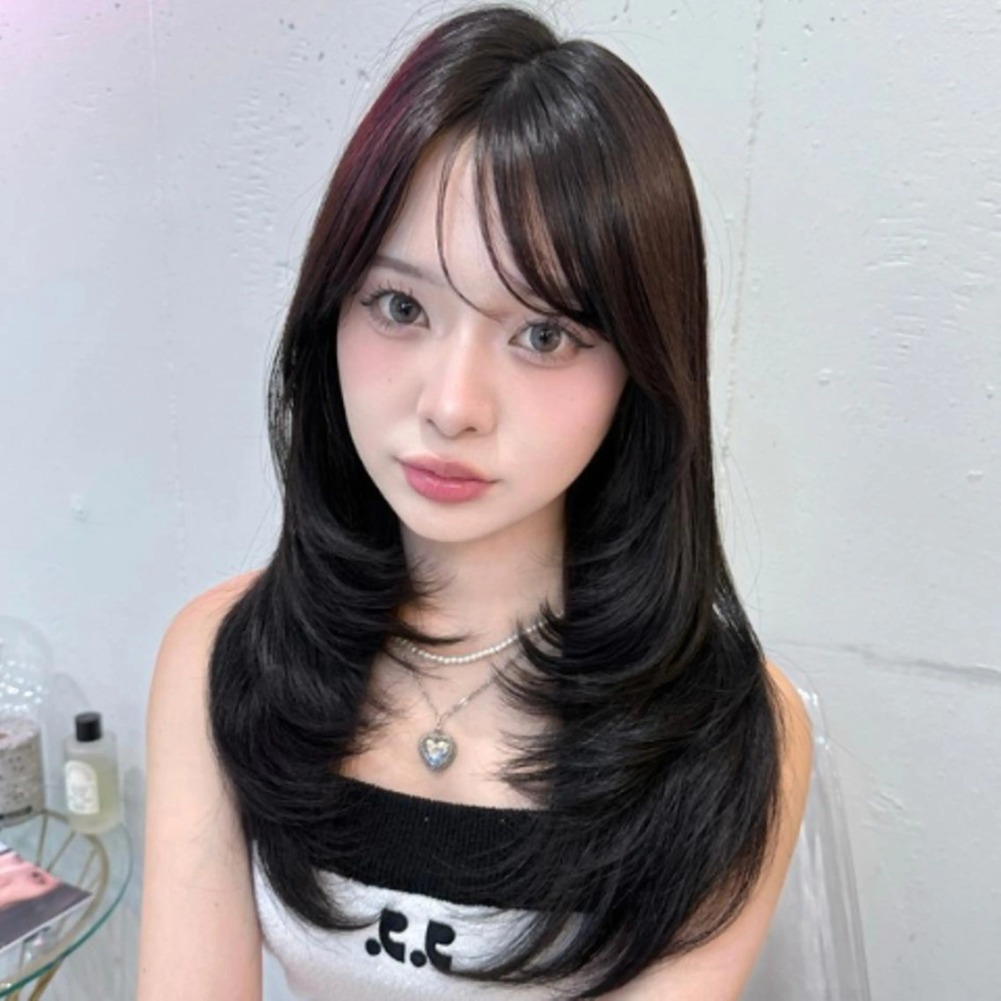 🩶韓国風カット🩶＋カラー＋今話題の髪質改善超音波アイロントリートメント💆🏻‍♀️💕✨の写真