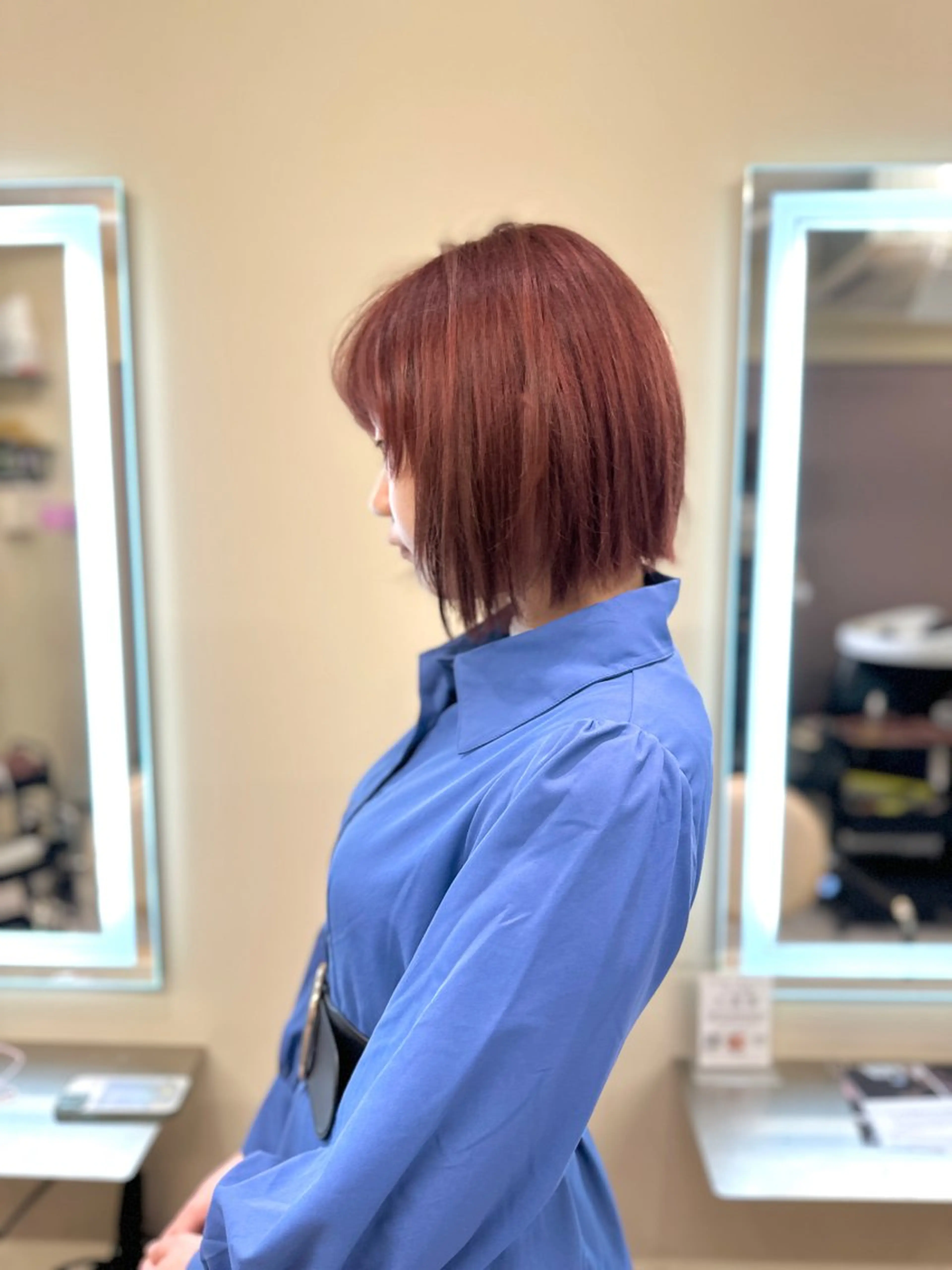 ショート カラー アディクシーカラー バレイヤージュ ブリーチ デザインカラー ダブルカラー ヘアカラー トリートメント レイヤーカット nude ヘア大和のヘアスタイル