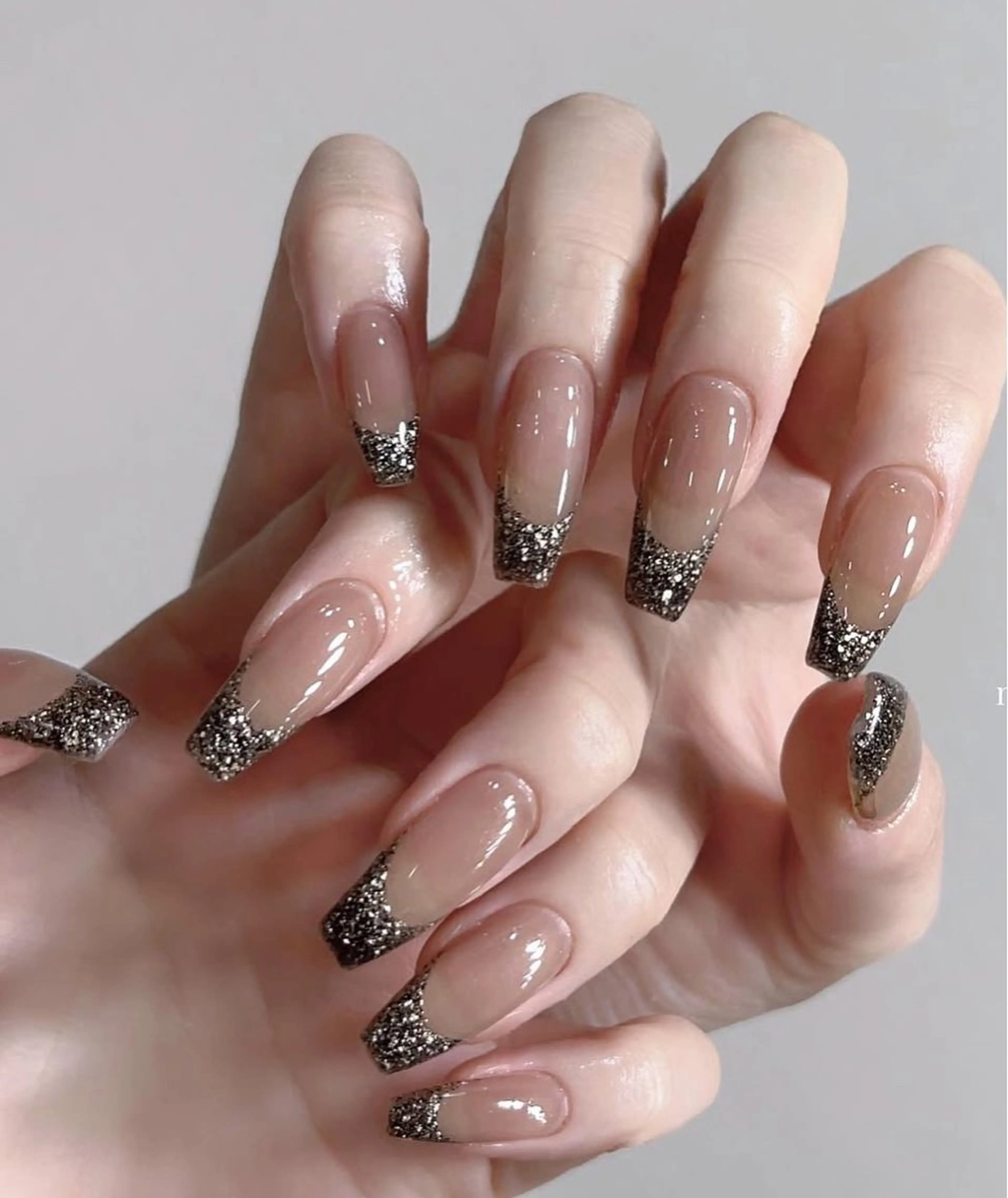 ネイル オーロラネイル フレンチネイル ジェルネイル ハロウィン キラキラネイル ハンドネイル H.baby Nail Salonのネイルデザイン