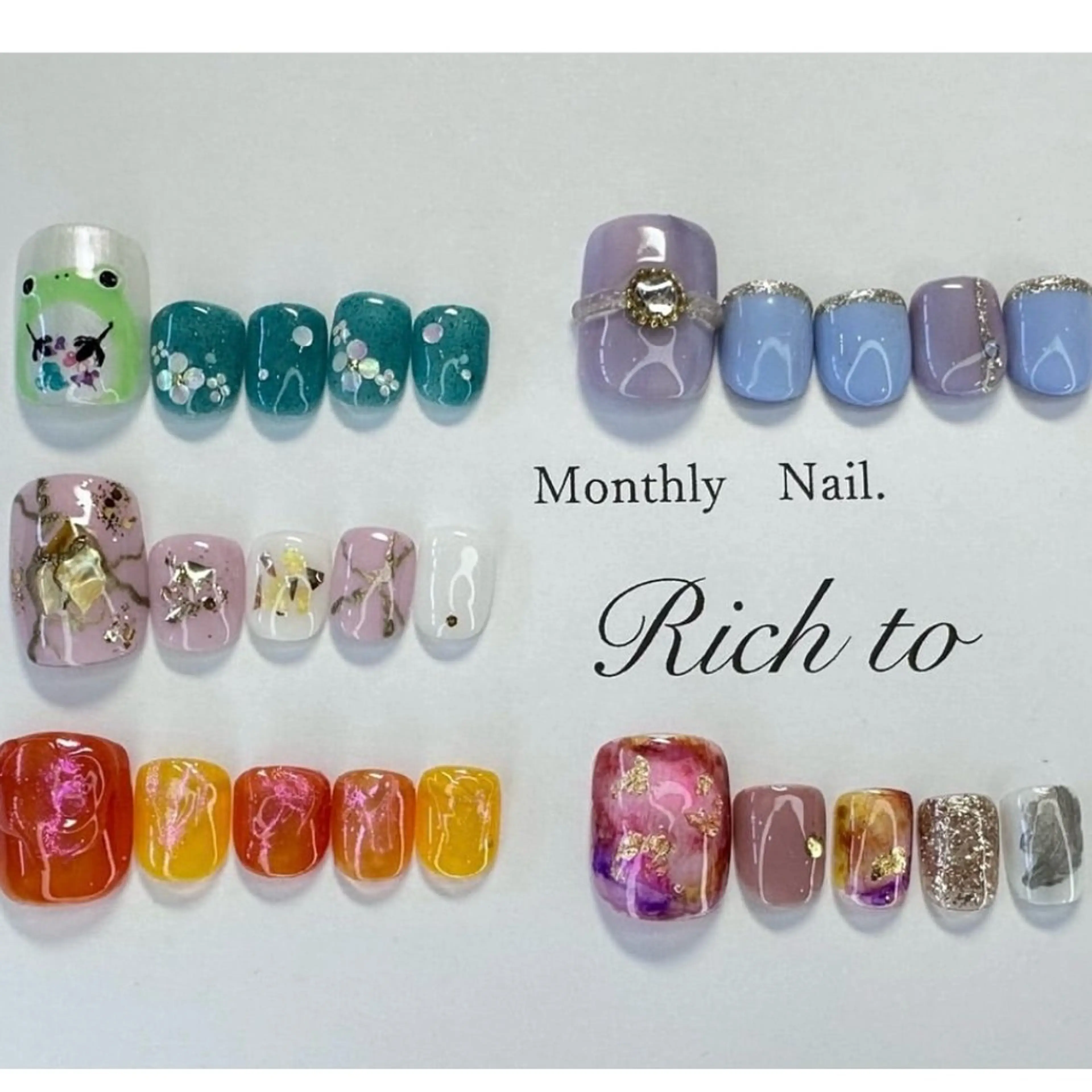 ネイル アートネイル フットネイル Rich to 宮里のネイルデザイン
