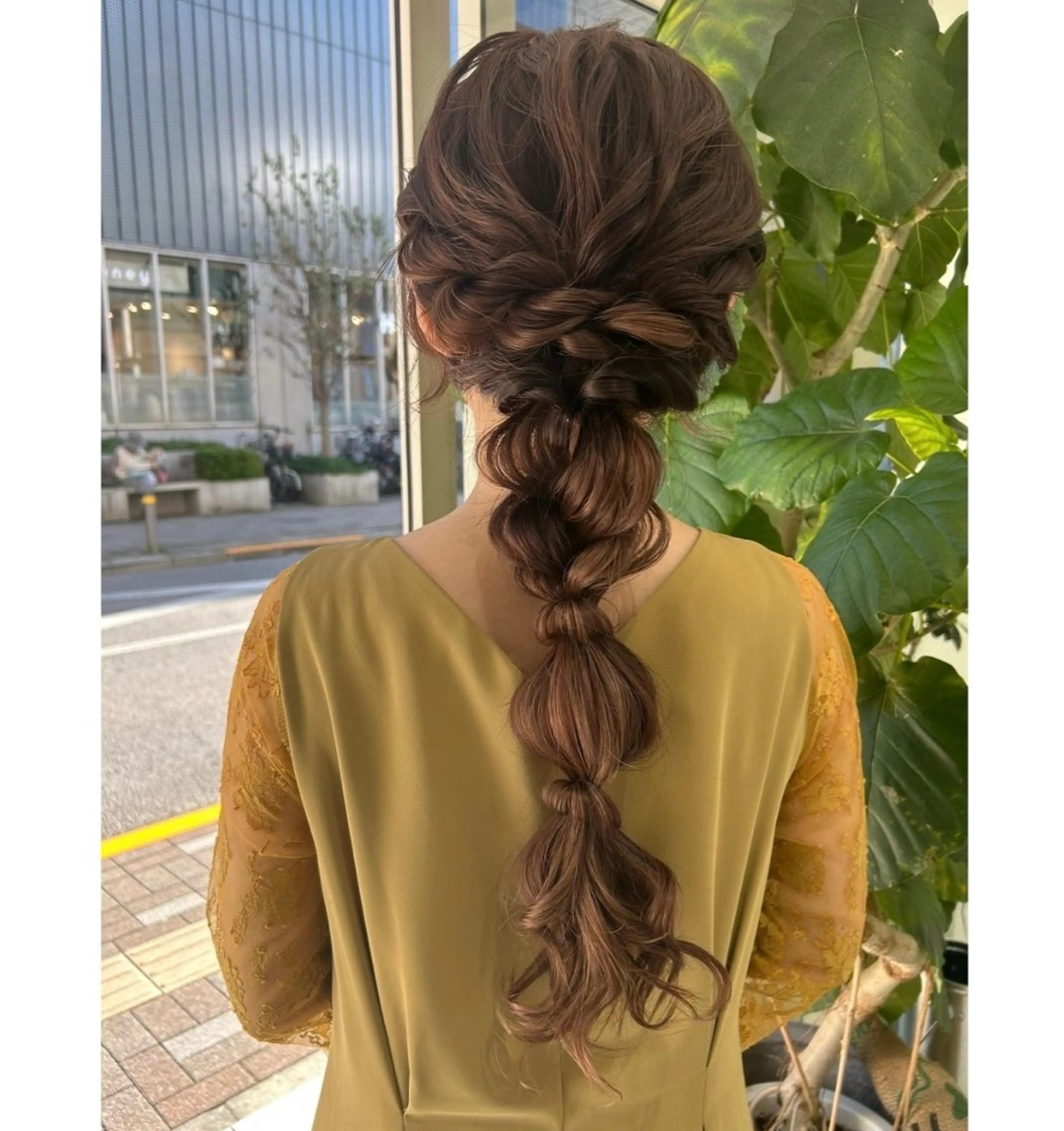 【ヘアセット】編みおろしアレンジの写真
