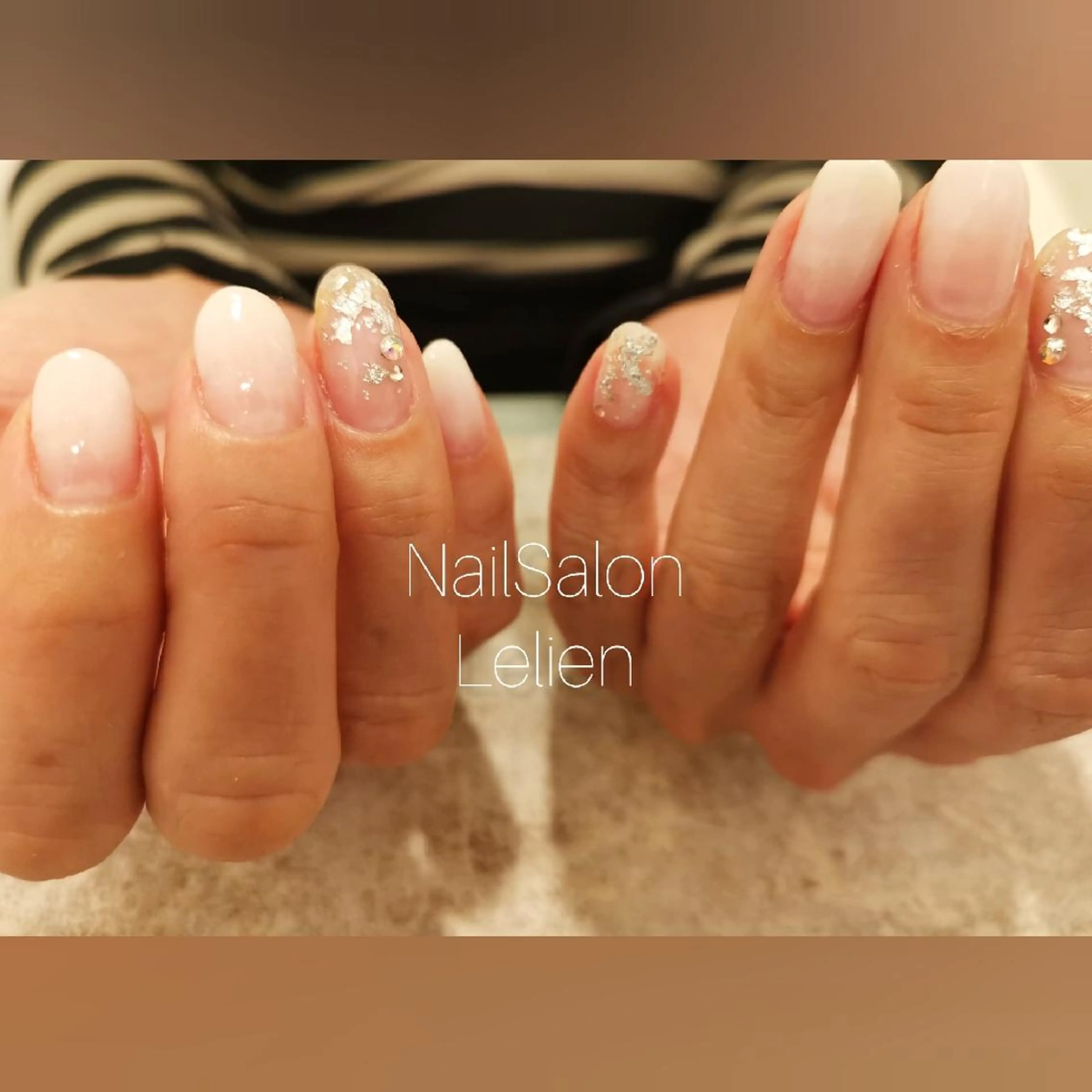 ネイル グラデーション シルバー ハンドネイル 人気エリア💖完全個室【ルリエ】所属・ネイルサロン Lelienルリエのネイルデザイン