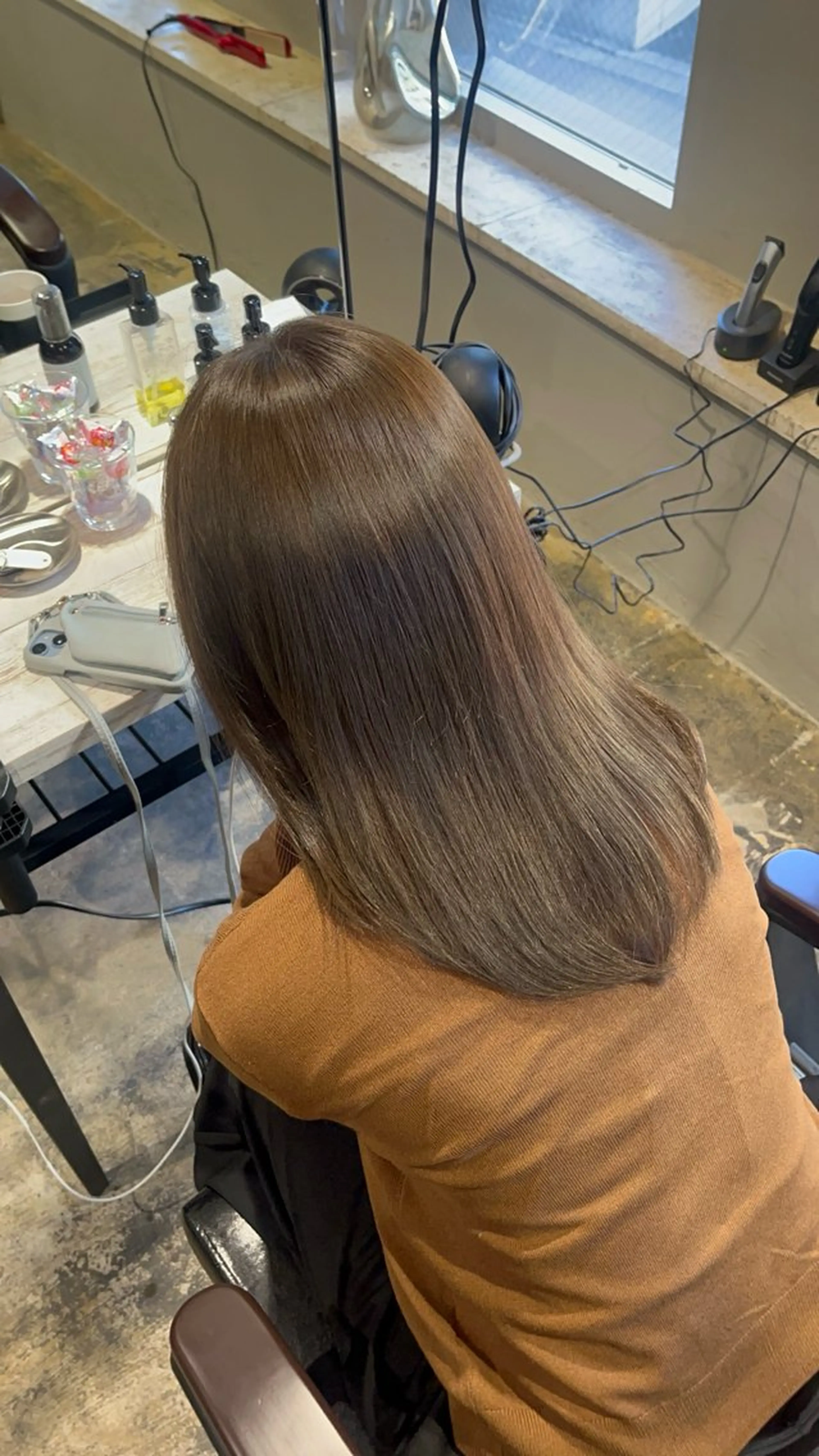 セミロング ヘアカラー トリートメント 渋谷ケアブリーチ ❤️🔥徳田空悟のヘアスタイル