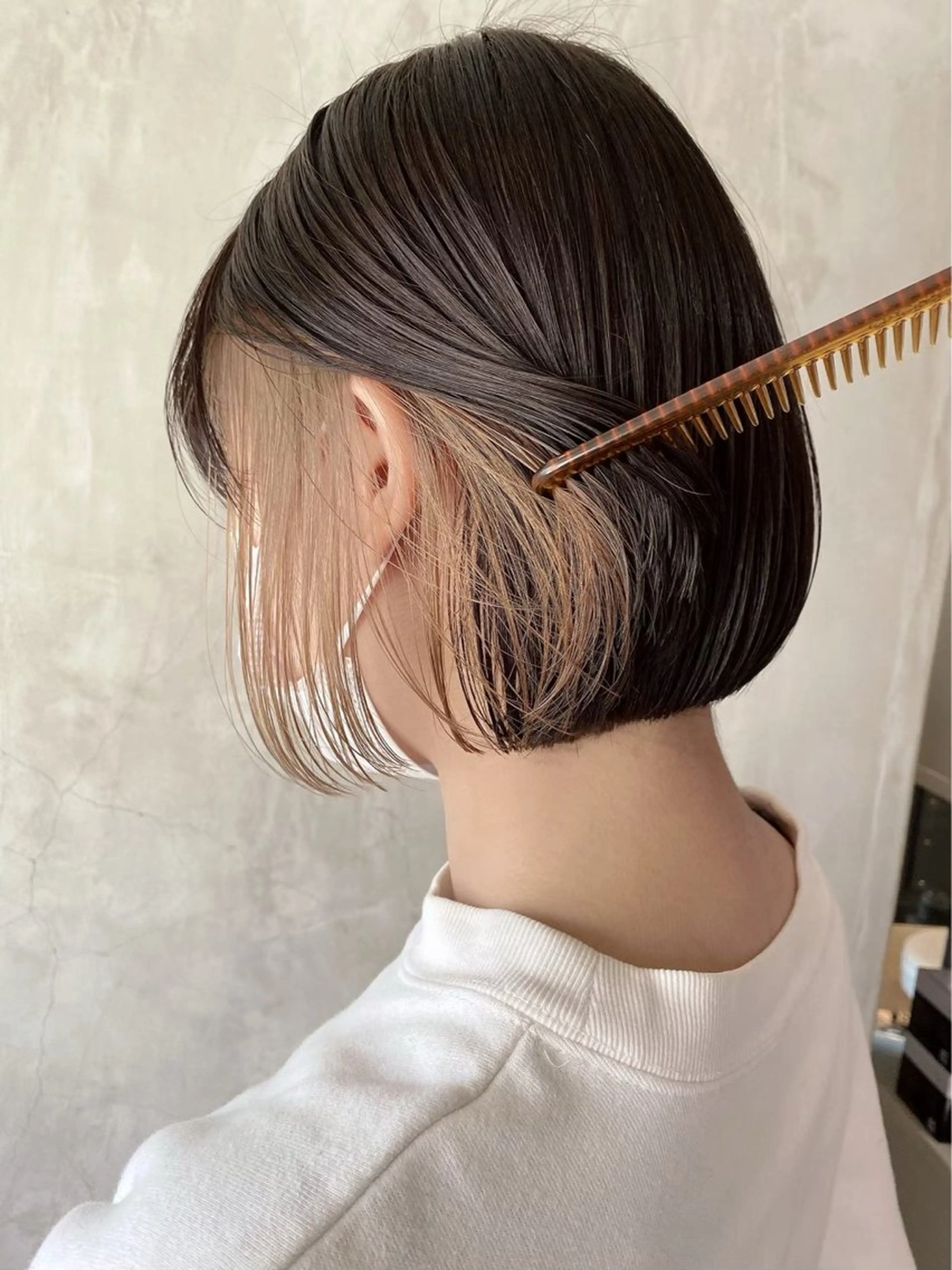 ショート カラー インナーカラー ボブ カット ヘアカラー トリートメント SAKURA omotesandoのヘアスタイル