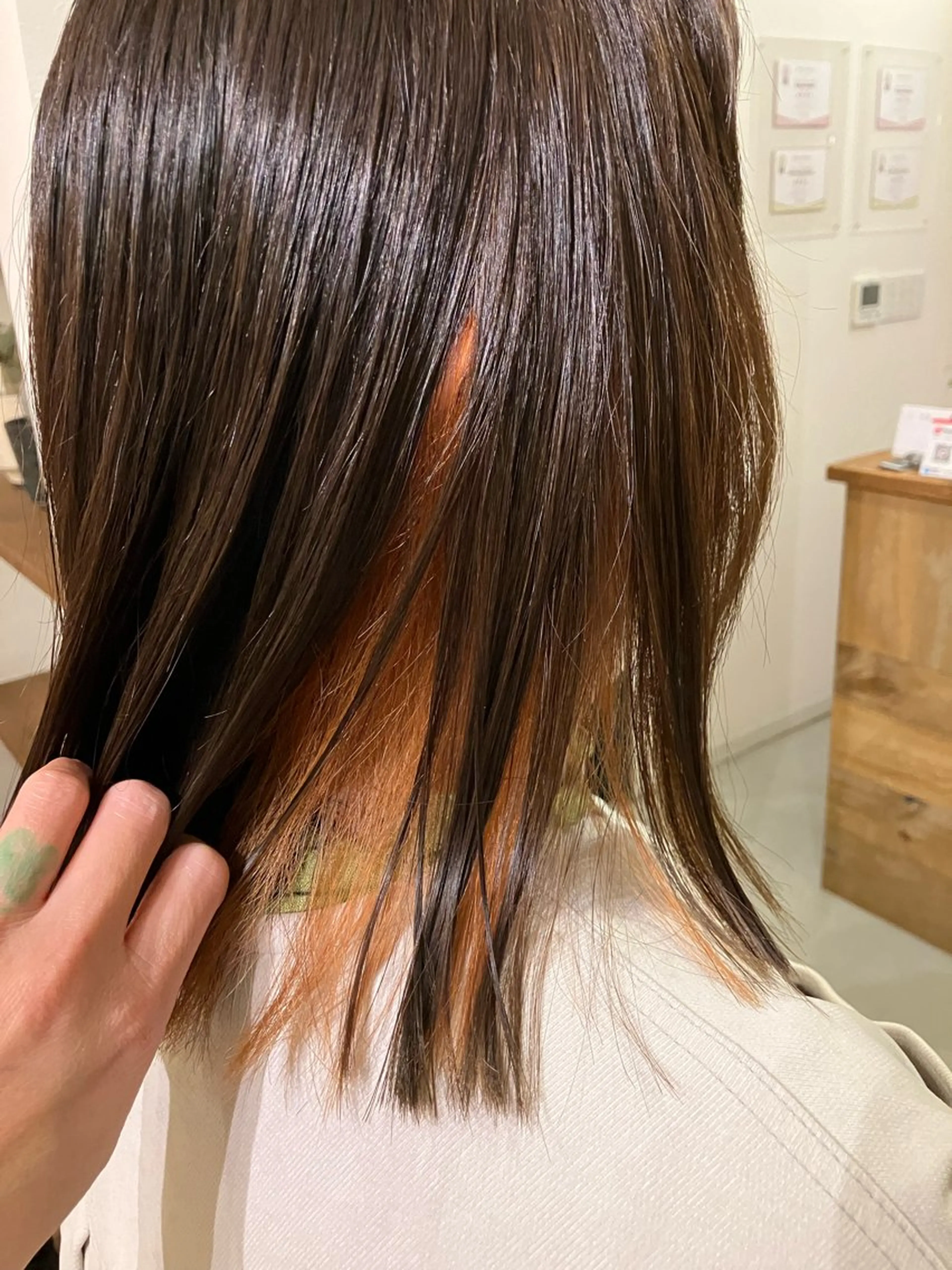 ミディアム カラー ヘアカラー 清水 美香のヘアスタイル