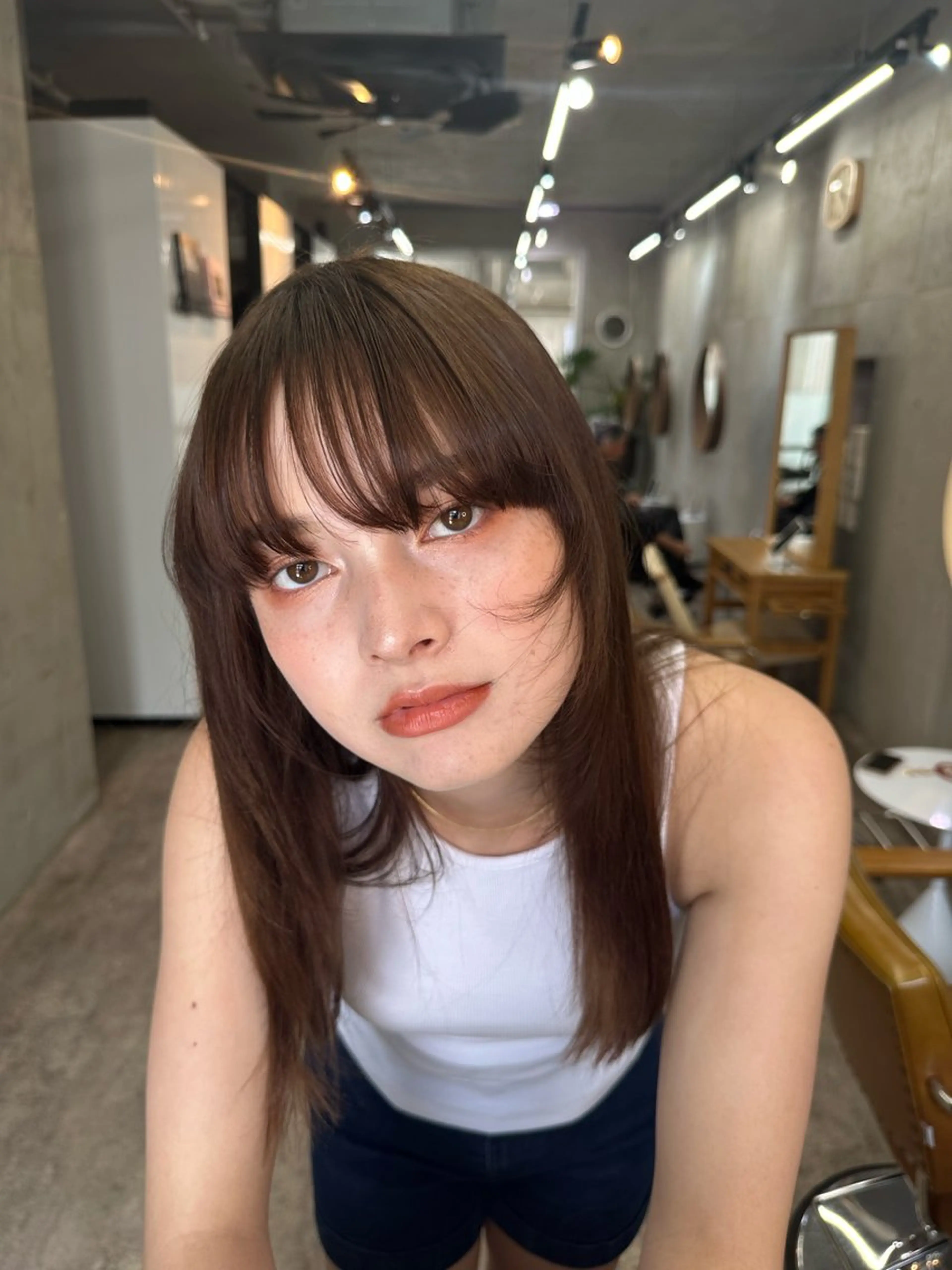 ミディアム カラー ベージュカラー レイヤーカット カット ヘアカラー トリートメント SALT WATER　恵比寿所属・レイヤーカット💫 ／HARUKA🎀のヘアスタイル