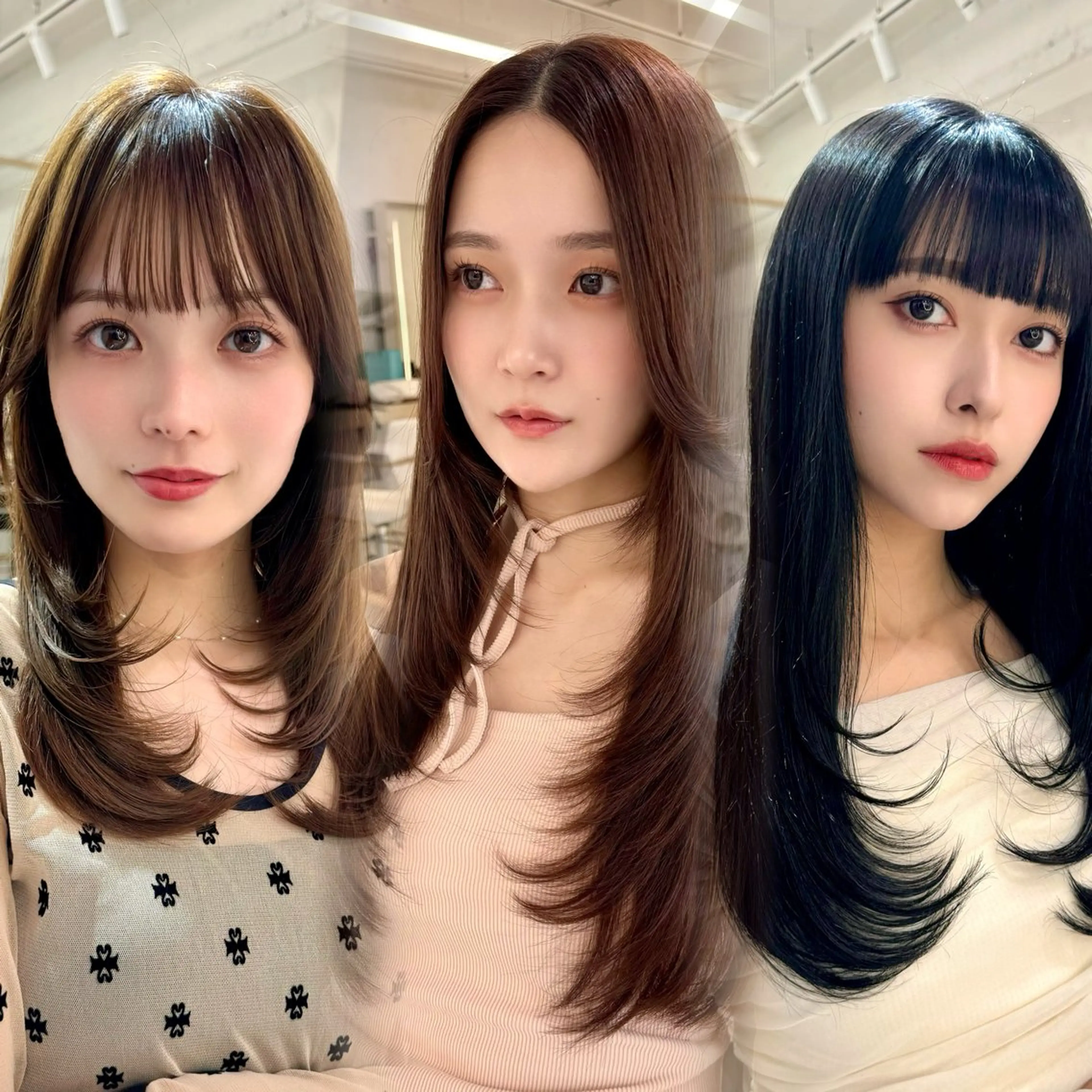 ロング 韓国風ヘア レイヤーカット カット ヘアカラー トリートメント 韓国風レイヤー/ ボブ/しんやのヘアスタイル