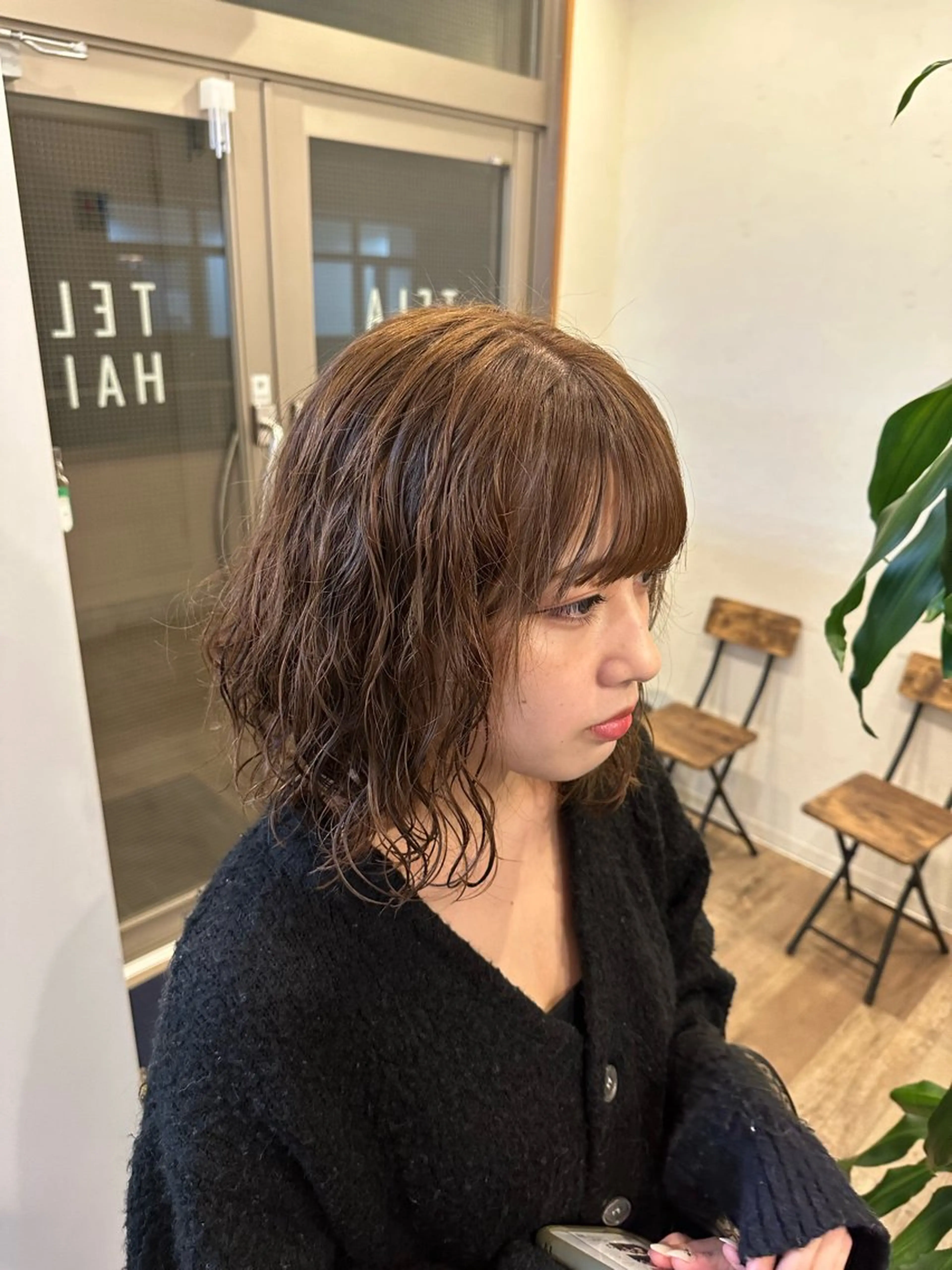 ミディアム カラー パーマ TELAHAIR ✄ ‪✂︎‬TOWAのヘアスタイル