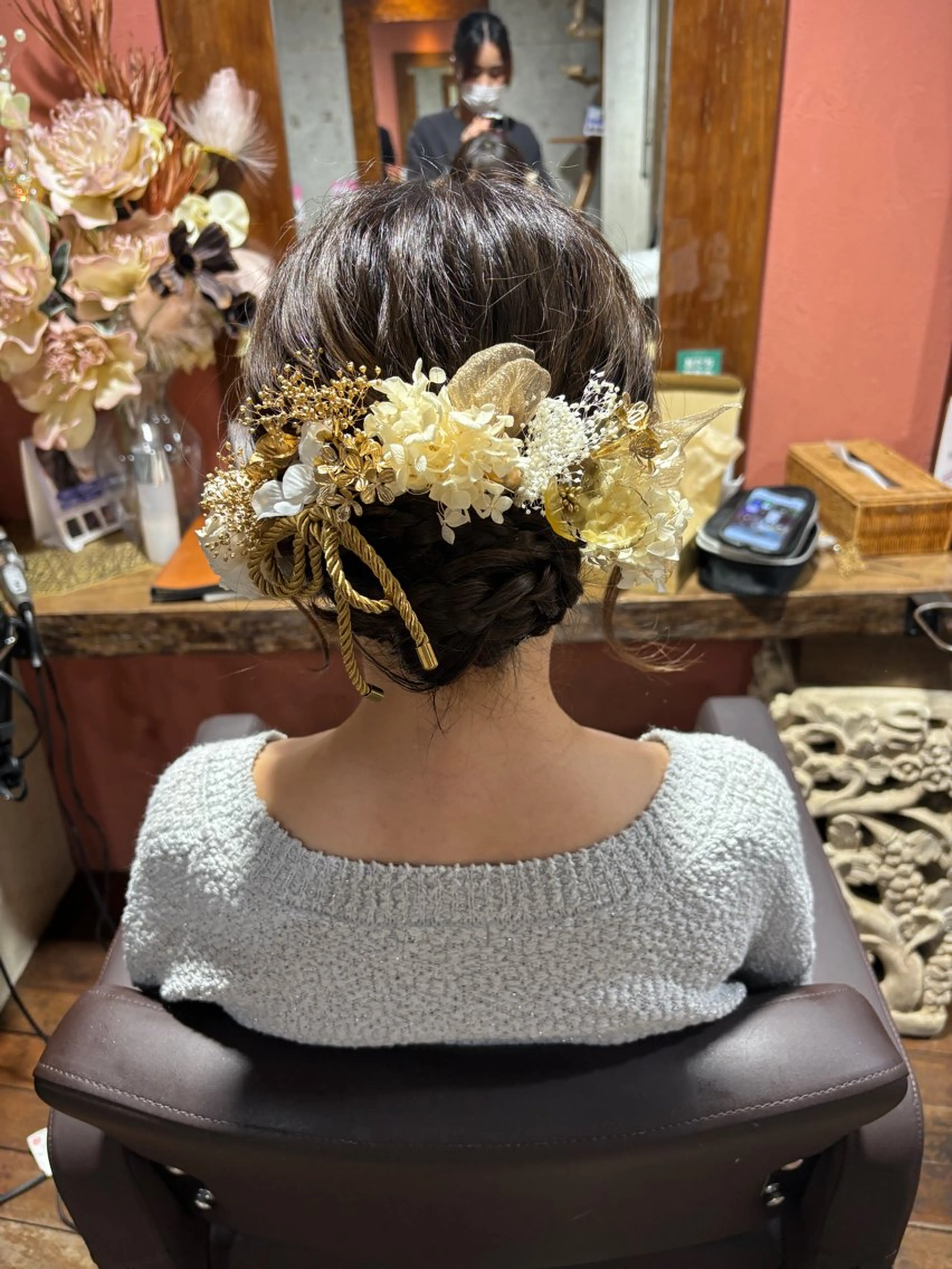 ヘアアレンジ 成人式 飯田 ほのかのヘアスタイル