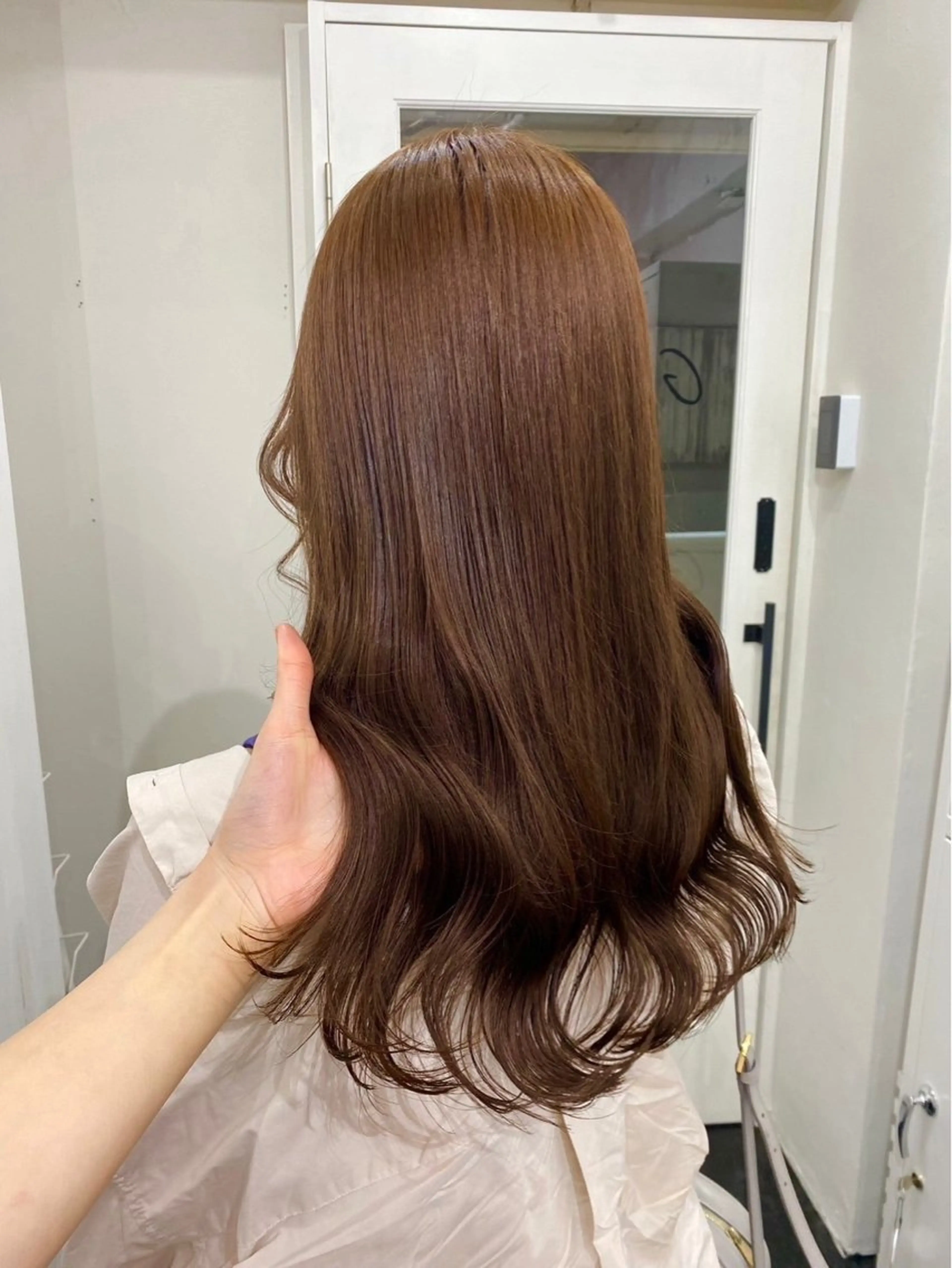 セミロング カラー ヘアカラー トリートメント 抜け感/ワンカラー/ 明大前/桑田のヘアスタイル