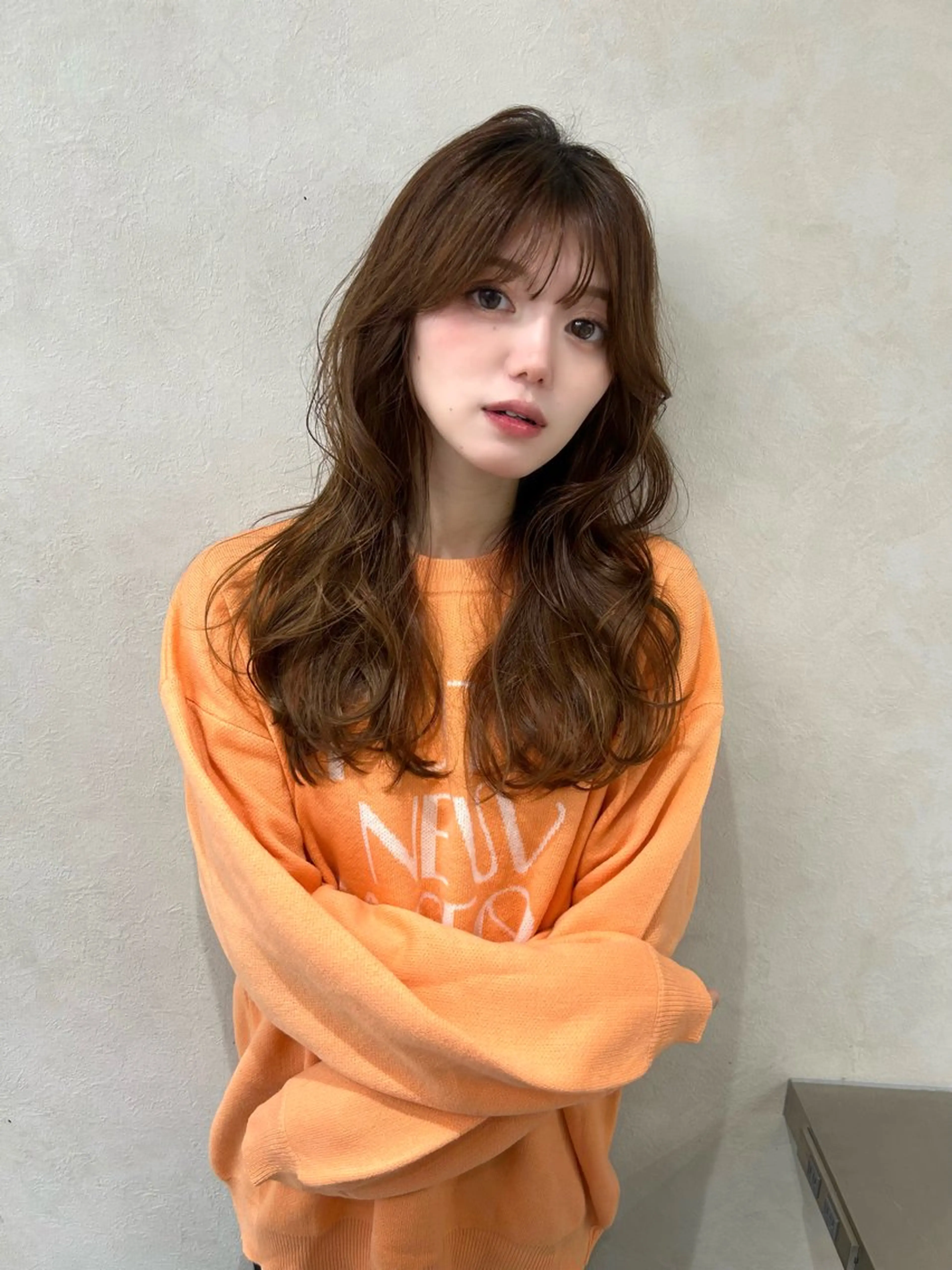 セミロング ヘアアレンジ カット ヘアカラー トリートメント ベージュ🎀 ふみかのヘアスタイル