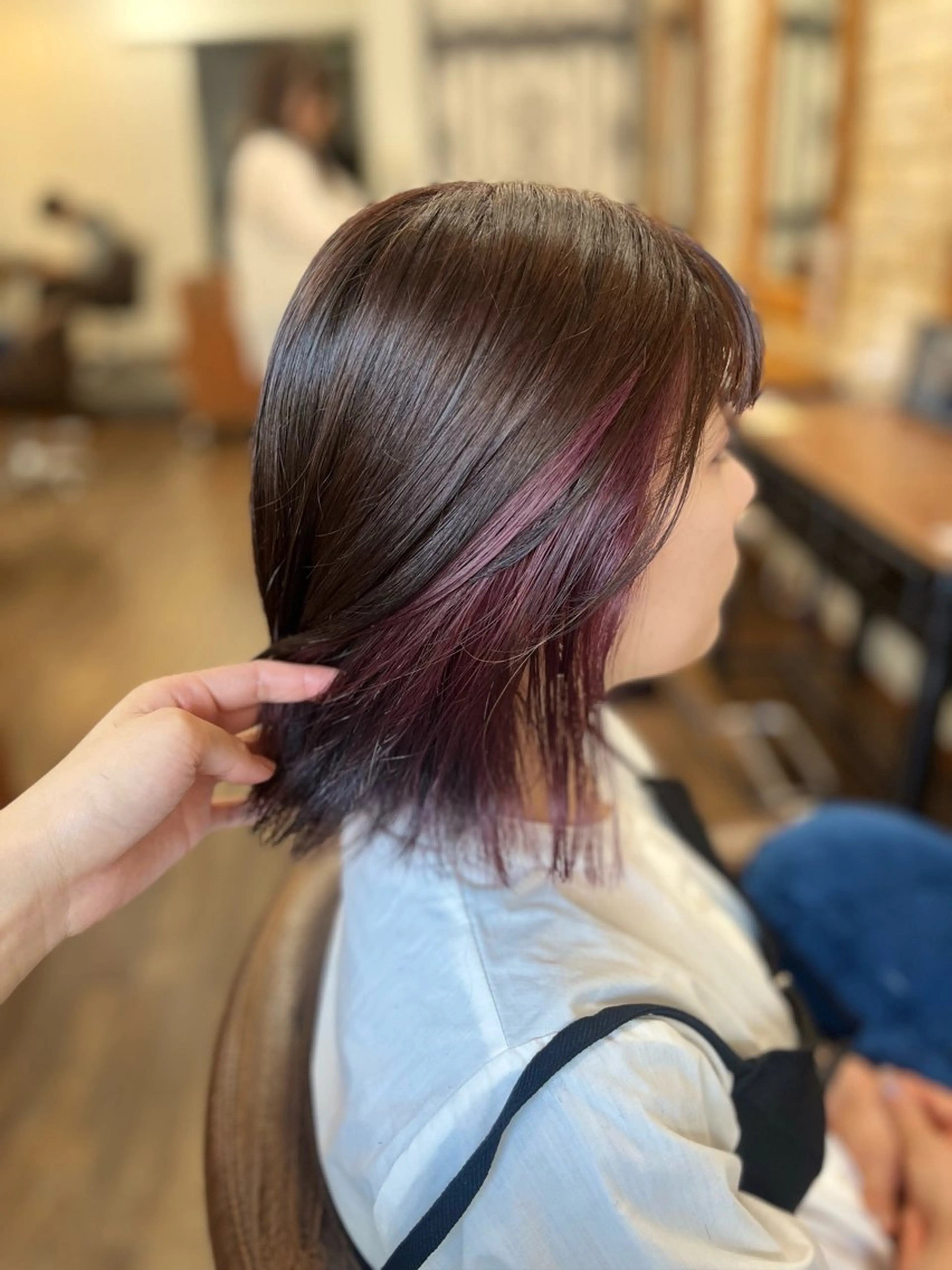 ミディアム カラー ヘアカラー 💠西山果琳💠 マツパモデル募集のヘアスタイル