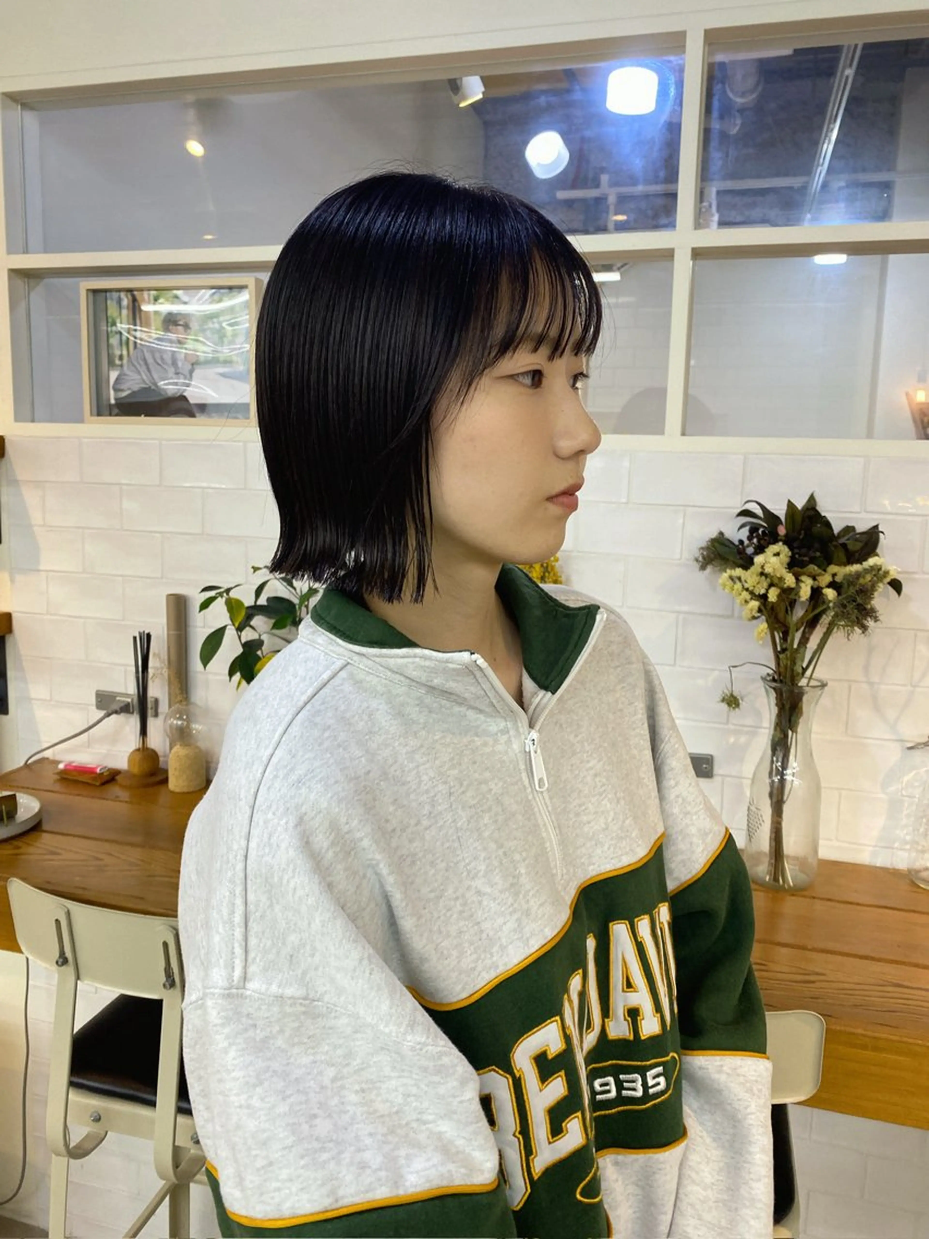 カラー ボブ オリーブカラー🫒 透明感カラーMAOのヘアスタイル