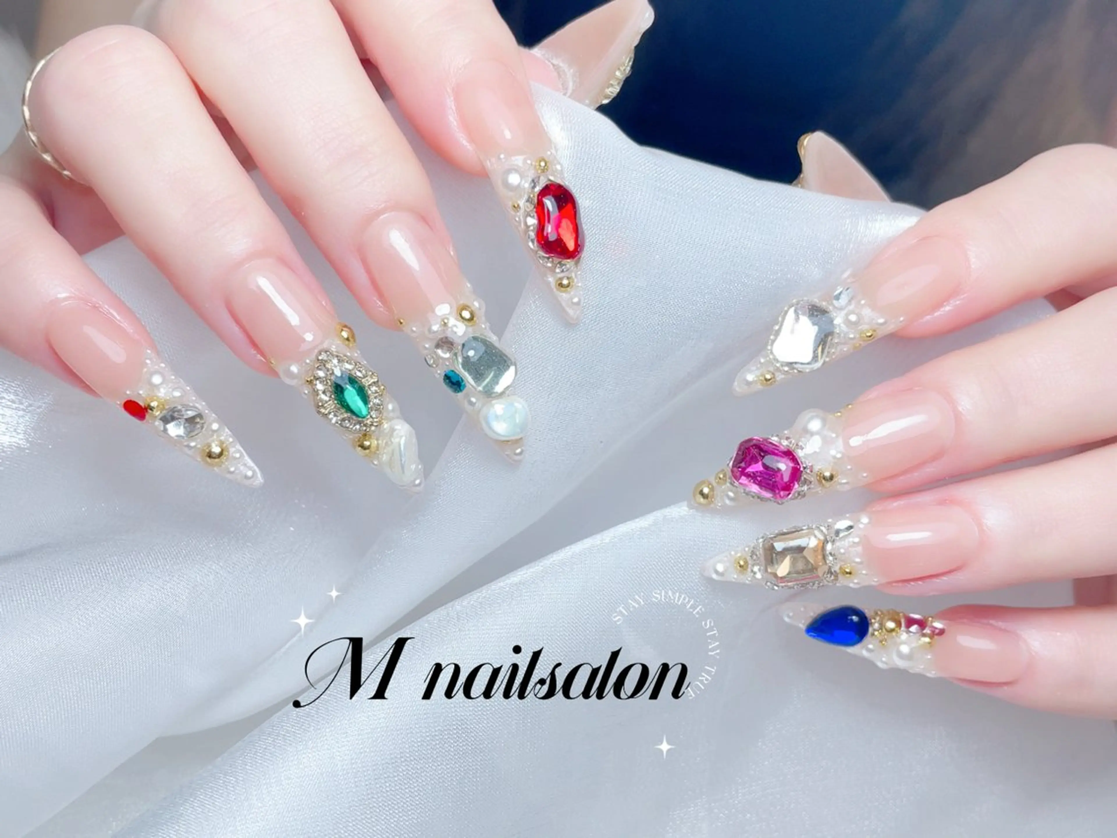 ネイル ハンドネイル M🌷nail 長さだし専門店のネイルデザイン