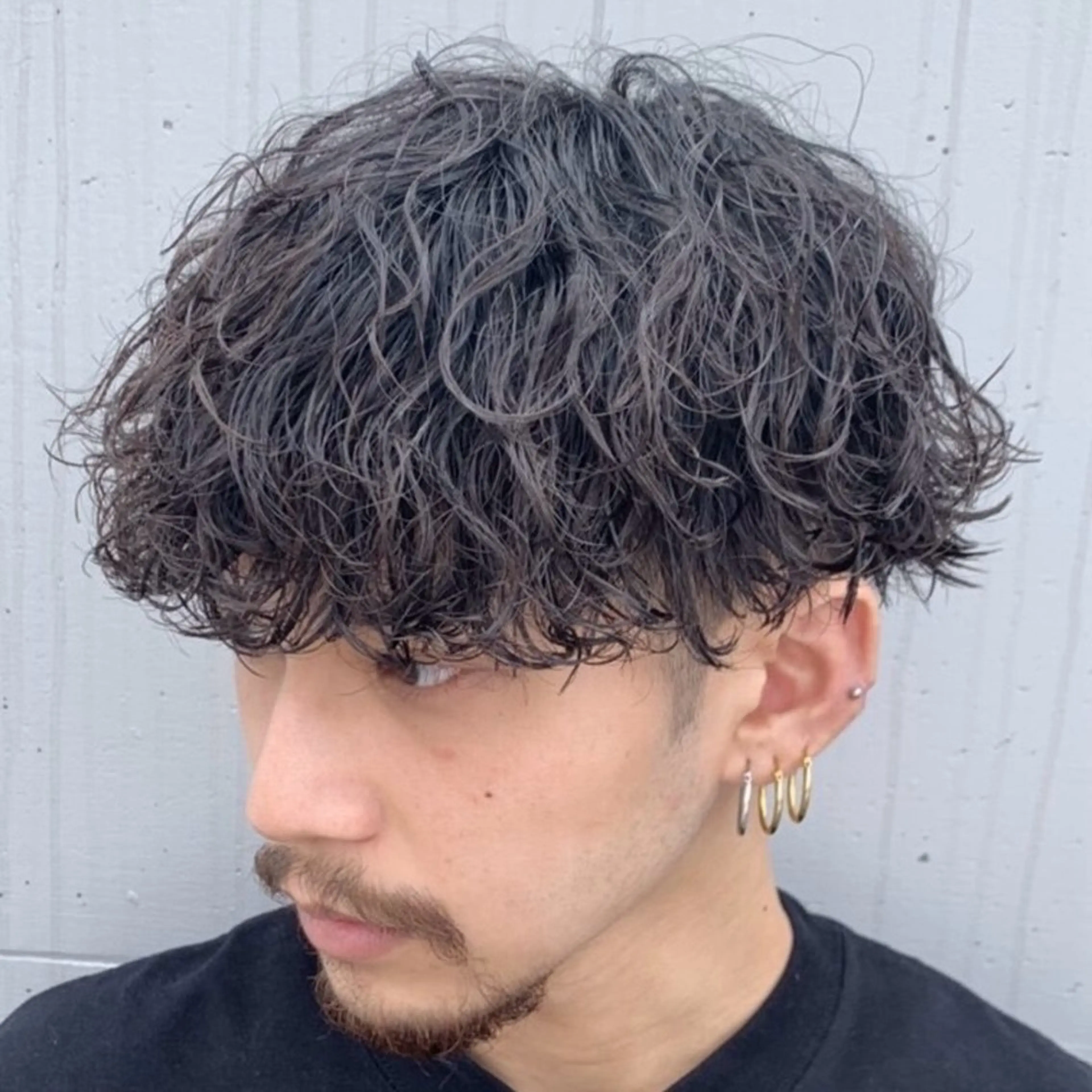 ショート パーマ メンズ メンズパーマ 波巻きパーマ カット パーマ 楽斗/メンズパーマ /シャドウパーマのヘアスタイル
