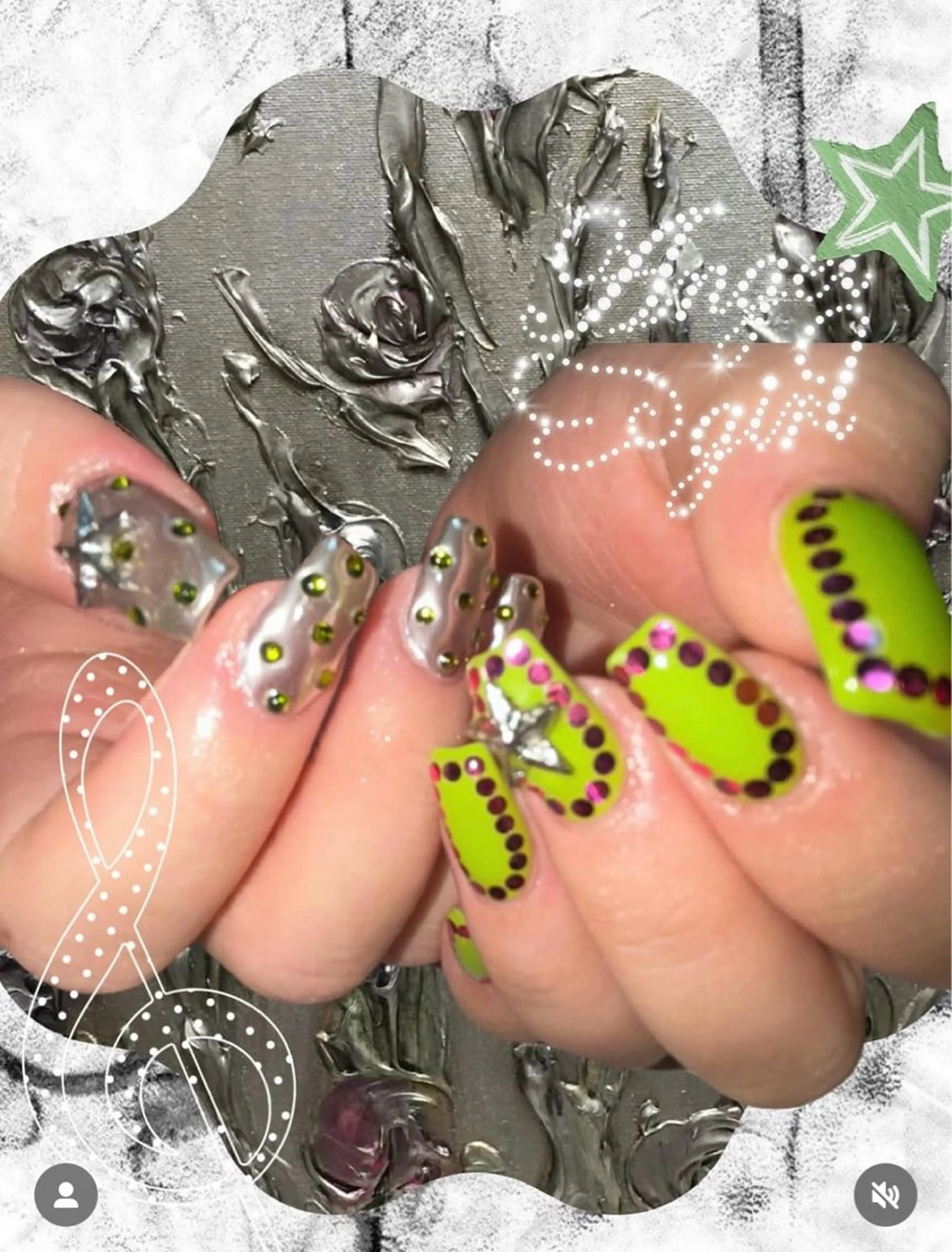 ネイル ハンドネイル フットネイル kana/モード ・グランジ໒꒱のネイルデザイン