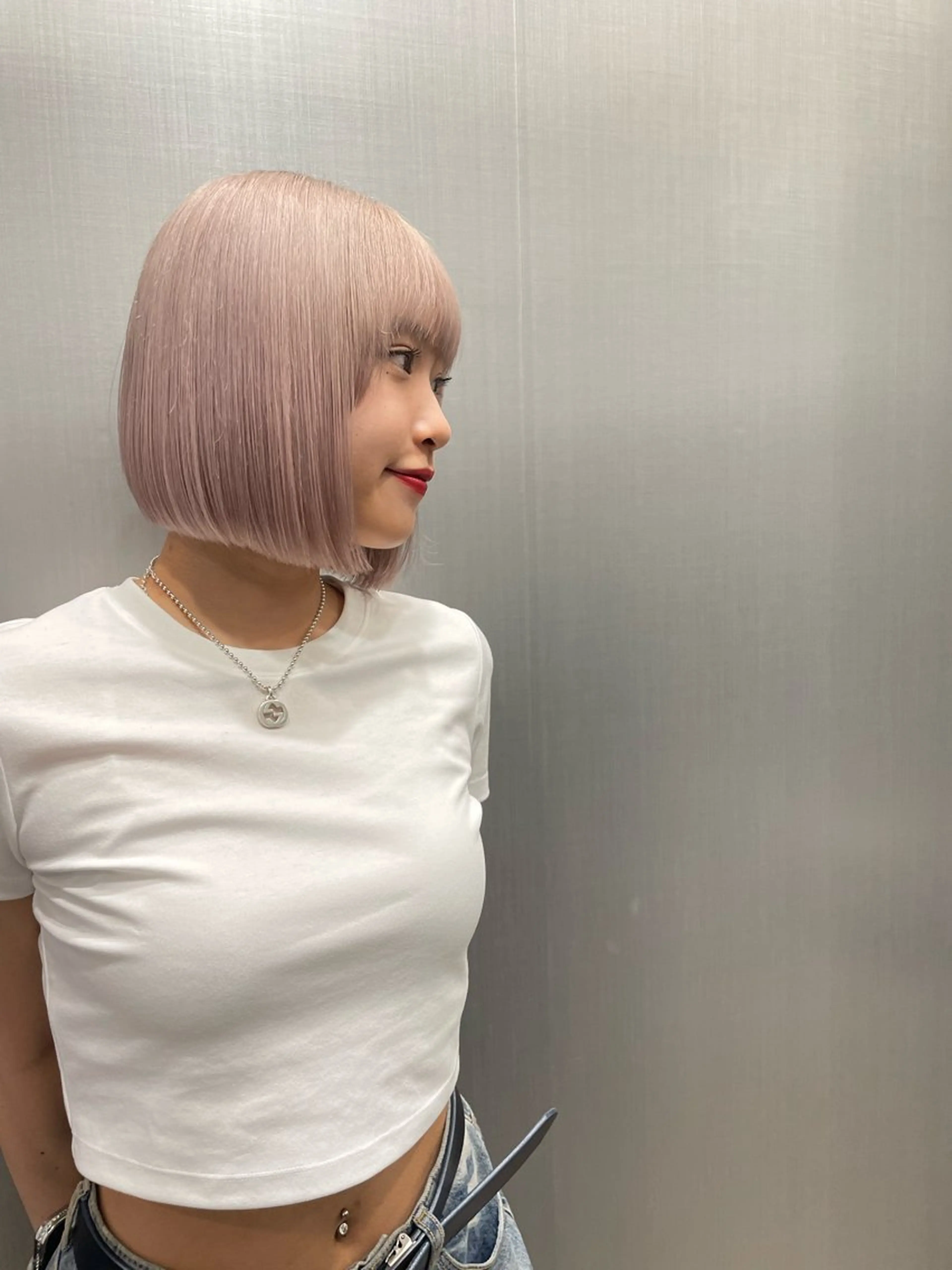 ミディアム ボブ HARUKI MINATO JAPAN所属・秋山 輝星のヘアスタイル
